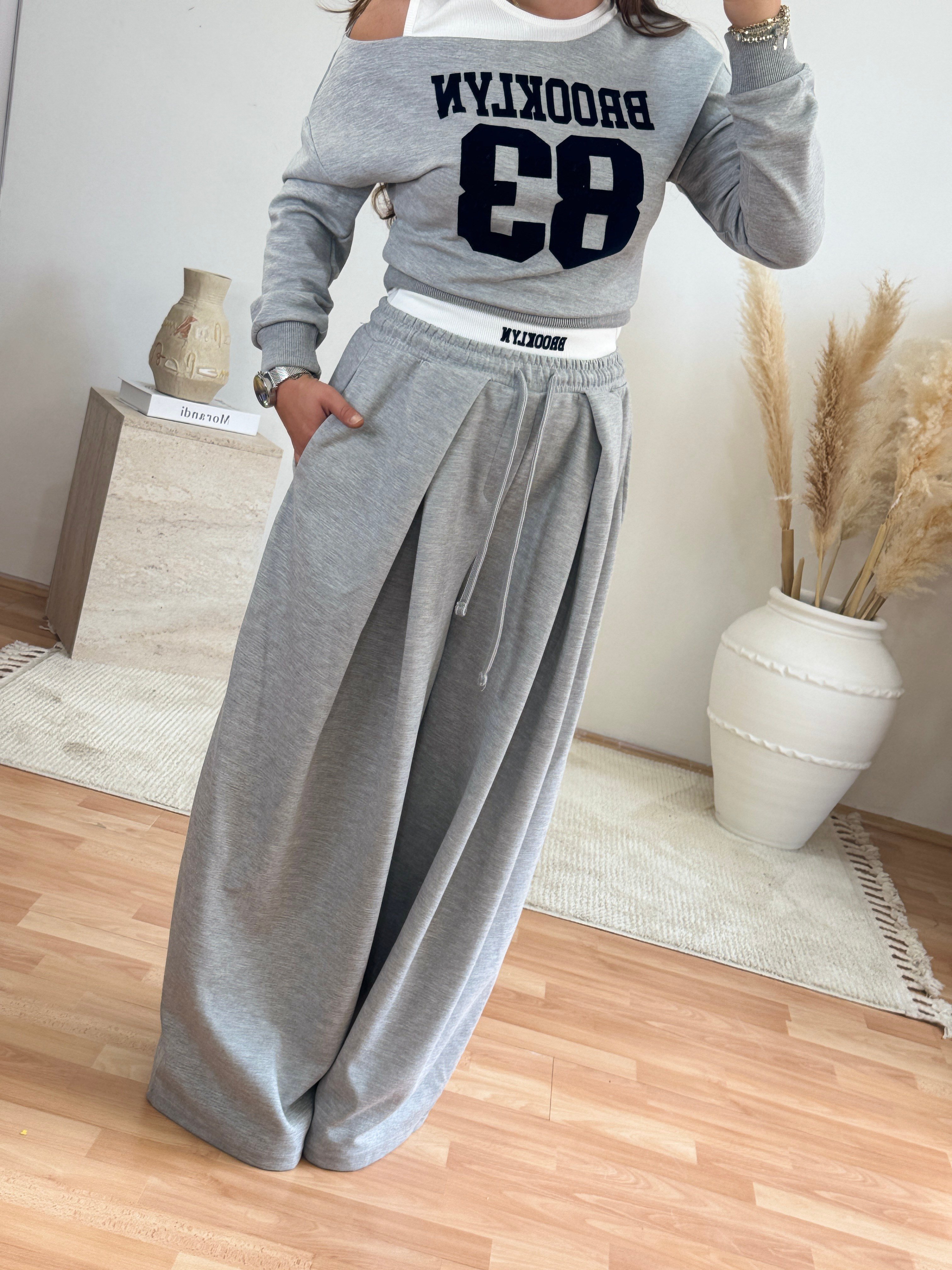Brooklyn Sweatshirt & Bol Paça Pantolon Takım