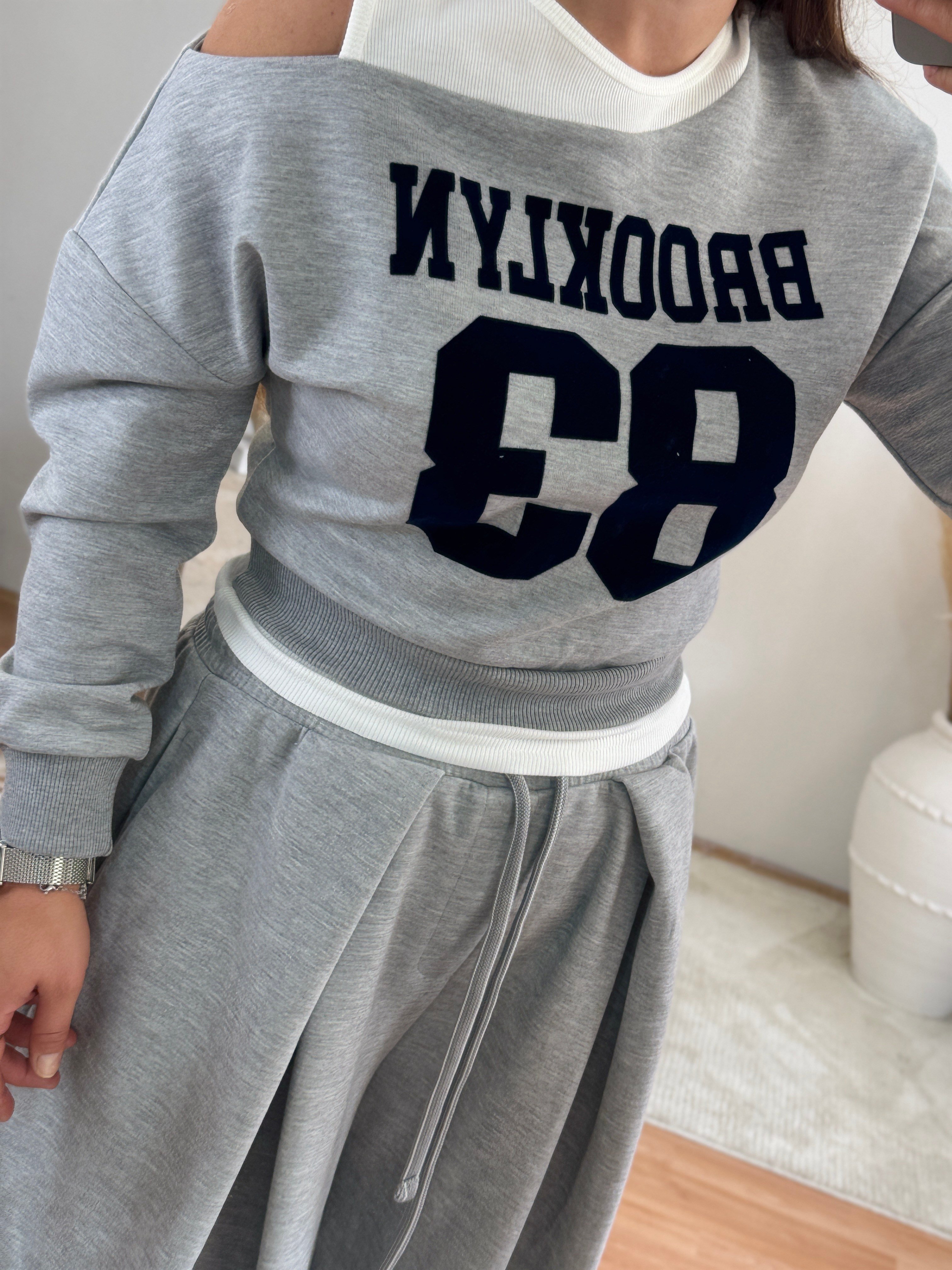 Brooklyn Sweatshirt & Bol Paça Pantolon Takım