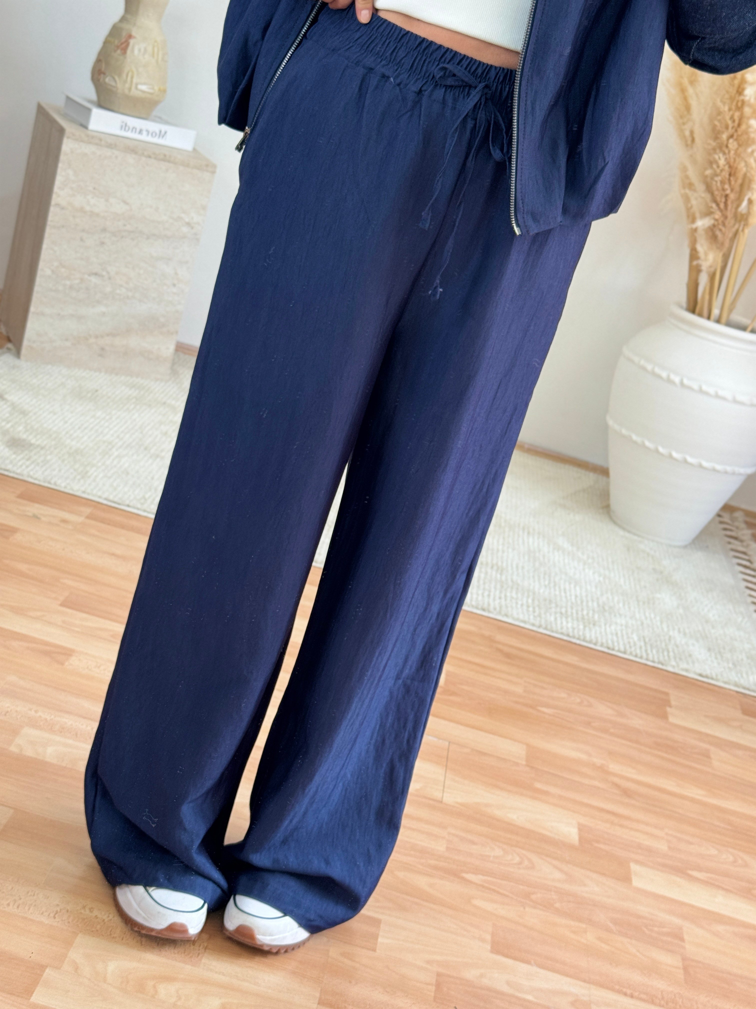 Denim Detaylı İkili Takım