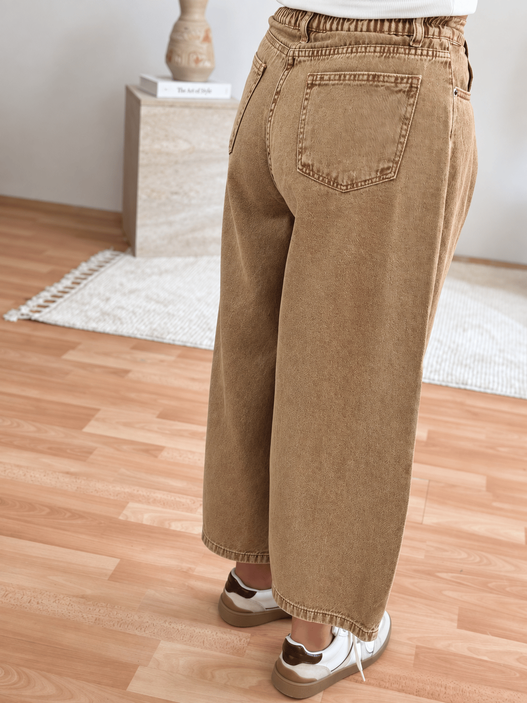Mila Wide Leg Jean-Camel
