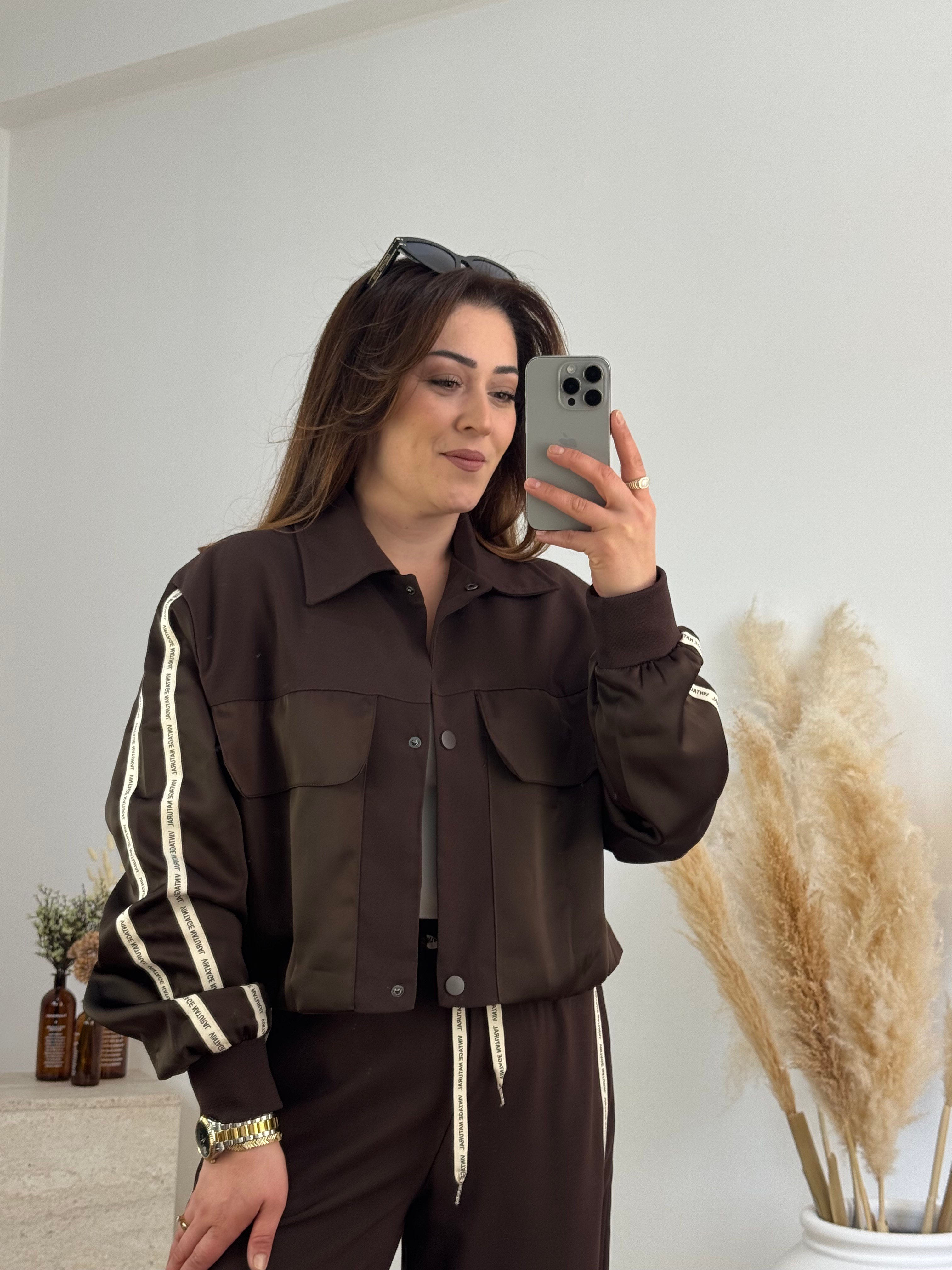 Şerit Detaylı Ceket & Pantolon Takım