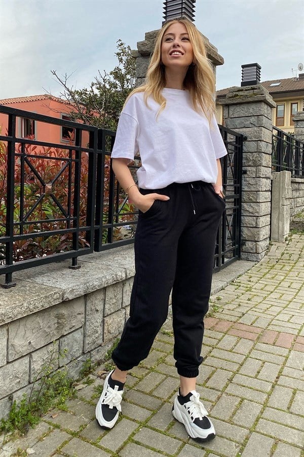 BEYAZ JOGGER EŞOFMAN ALTI