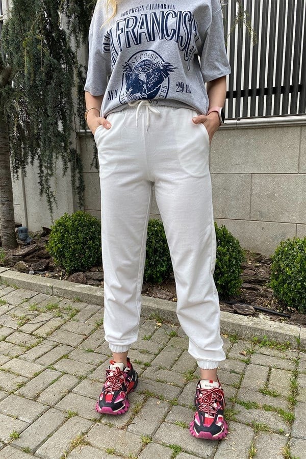 BEYAZ JOGGER EŞOFMAN ALTI