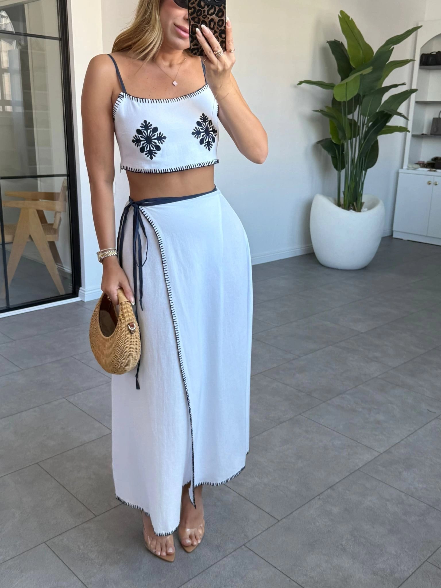HENNA NAKIŞLI ETEKLİ CROP TAKIM