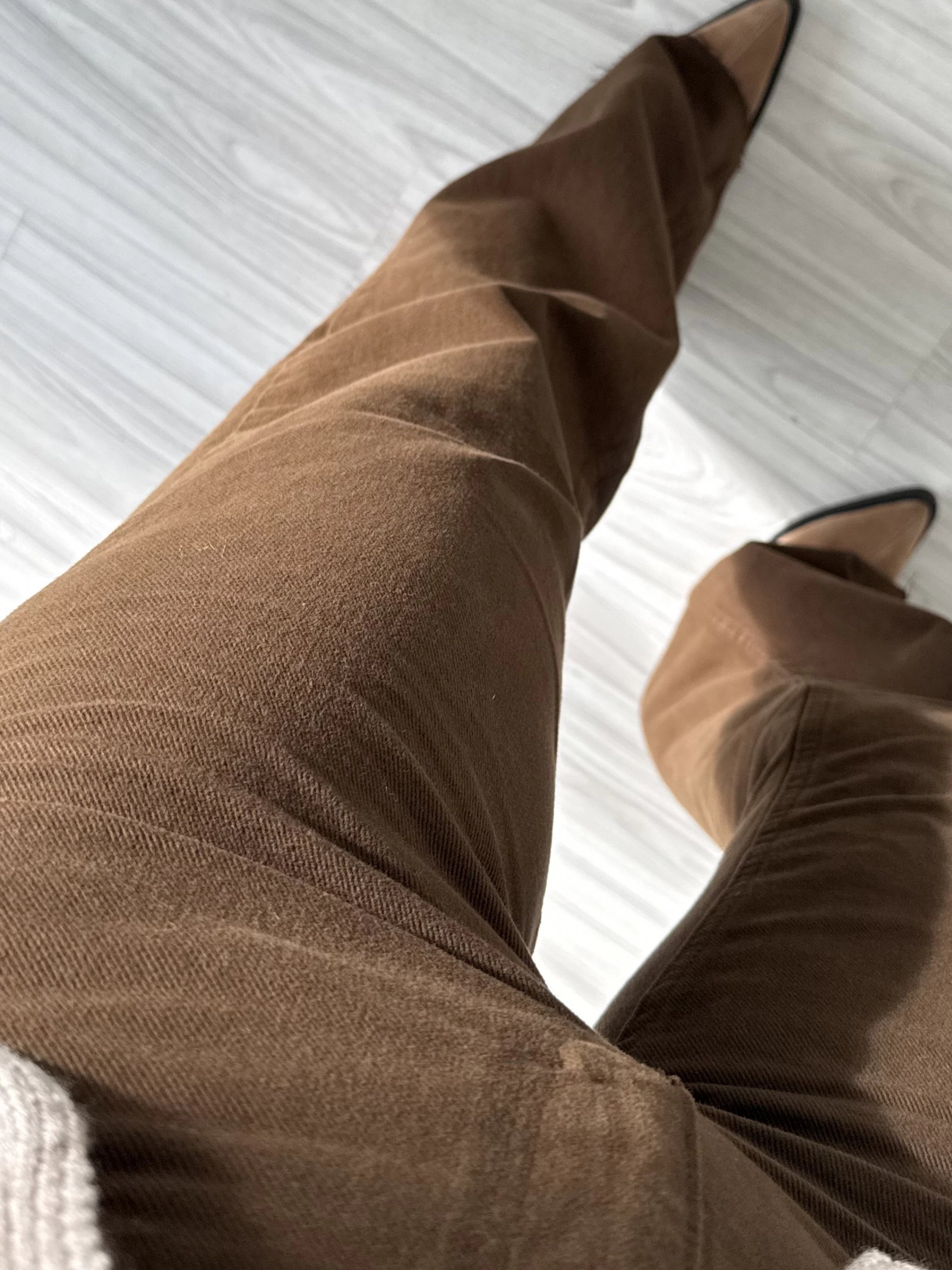 Kahverengi Yüksek Bel Zr Marka Model Kesik Paça Jean