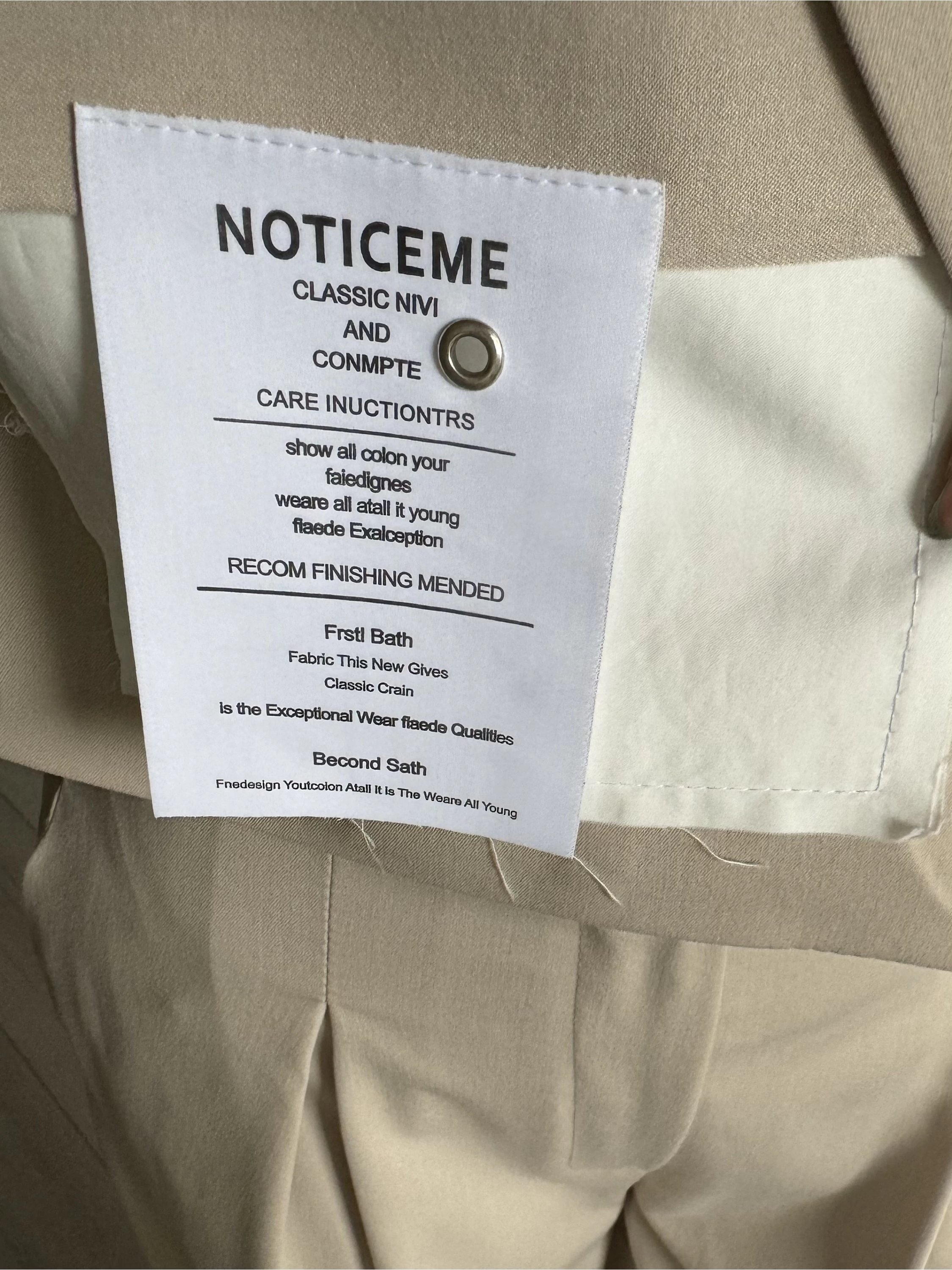Krem Tasarım Crop Ceket Palazzo Pantolon Takım
