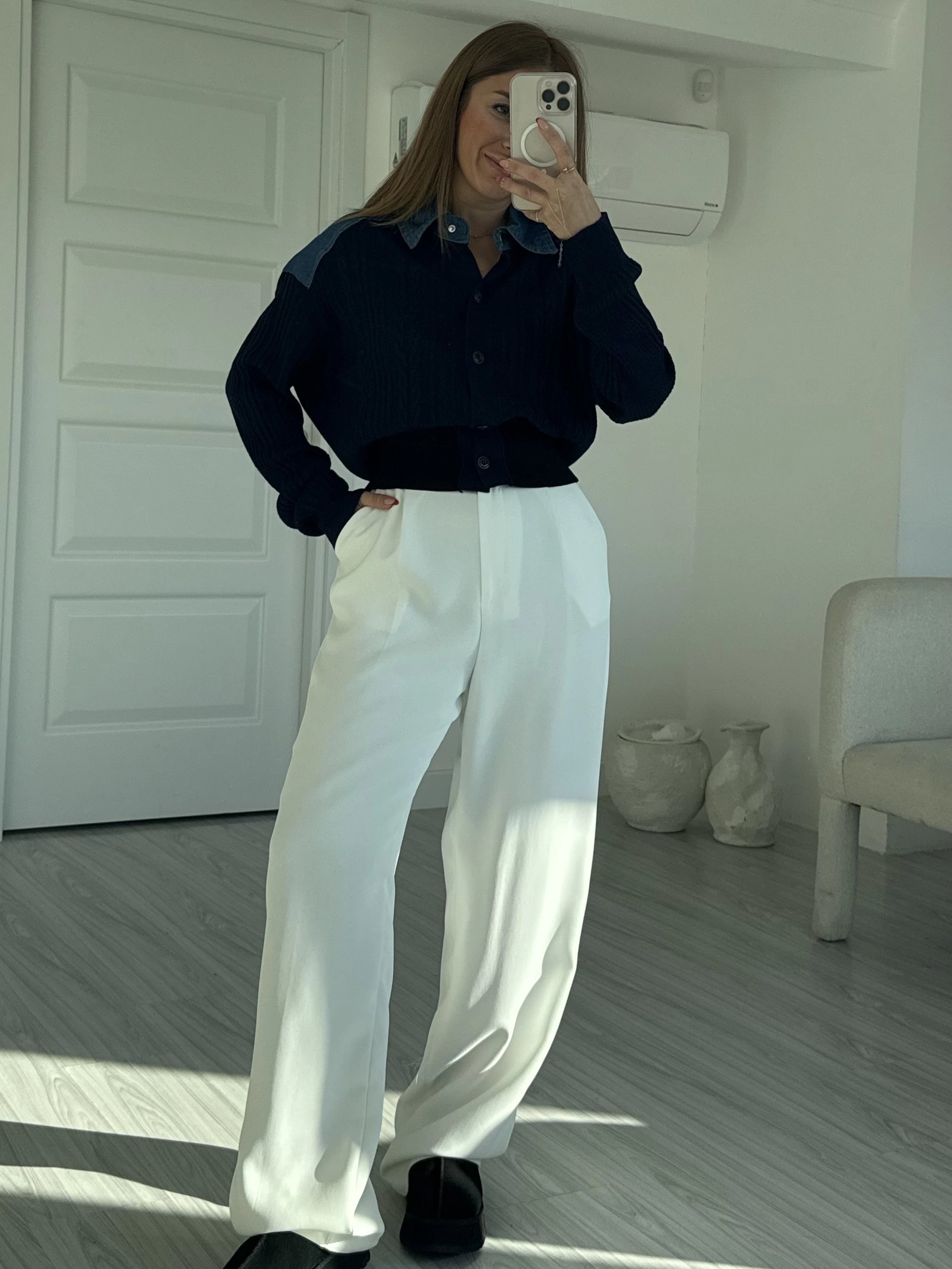 Lacivert Örgü Model Jean Detay Marka Model Hırka