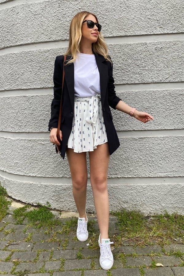 MAVİ TEK DÜĞME BLAZER CEKET