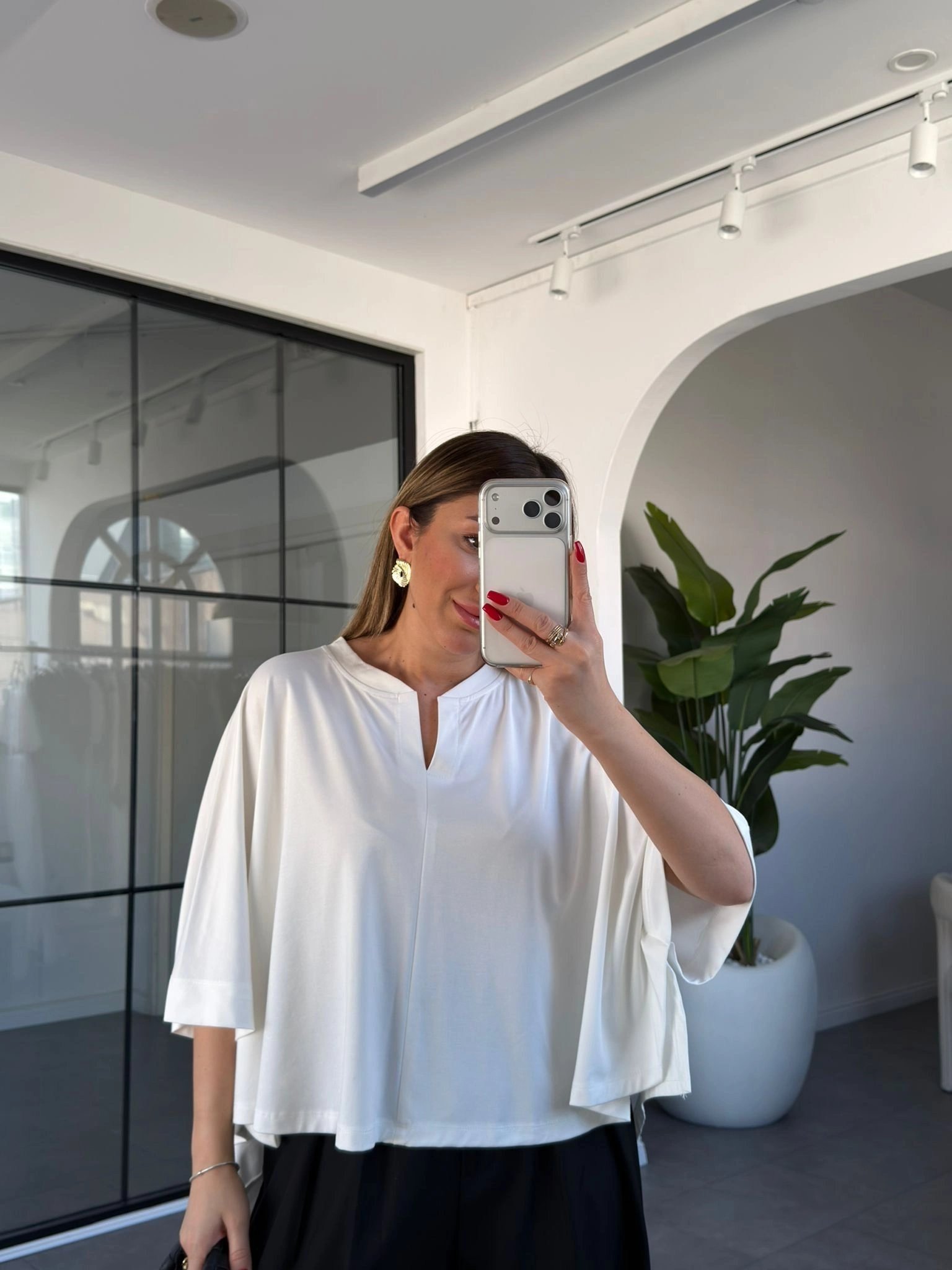 SİYAH KISA KOL MODAL BLUZ 30675
