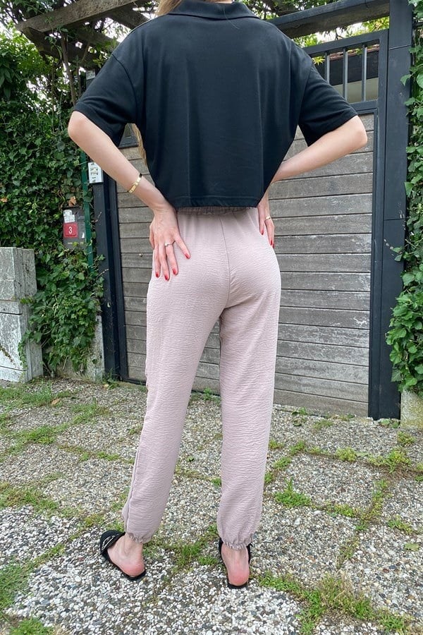 VİZON BELİ KALIN LASTİKLİ JOGGER PANTOLON