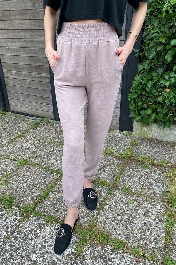 VİZON BELİ KALIN LASTİKLİ JOGGER PANTOLON