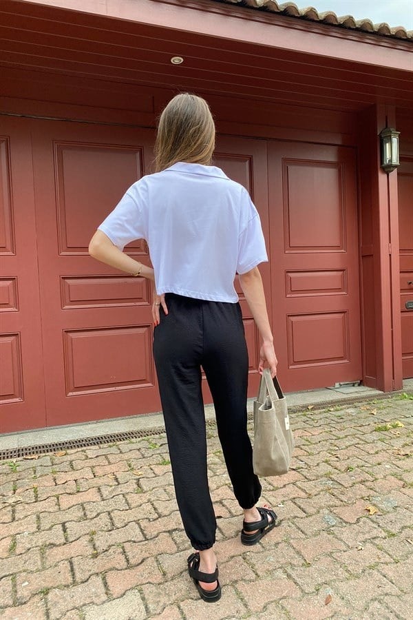 VİZON BELİ KALIN LASTİKLİ JOGGER PANTOLON