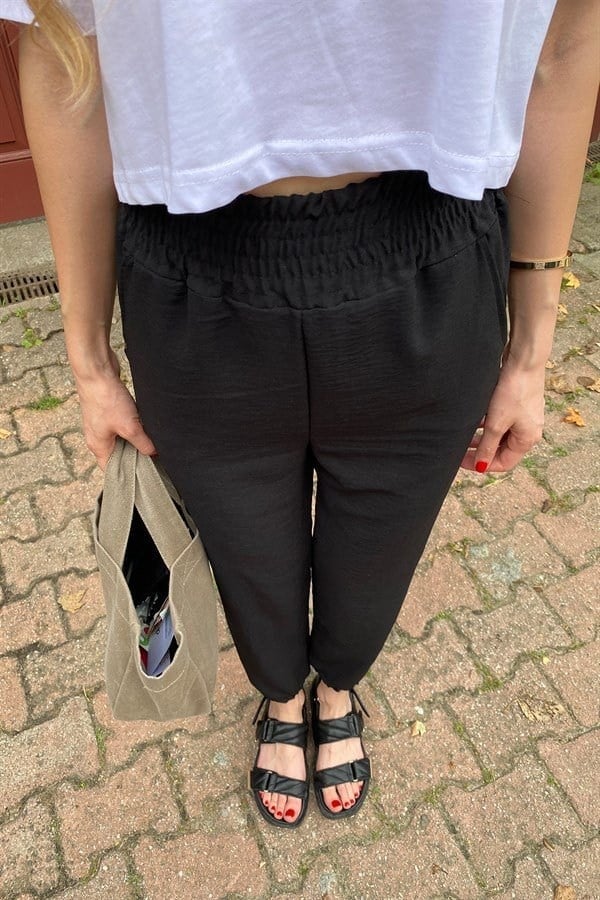 VİZON BELİ KALIN LASTİKLİ JOGGER PANTOLON