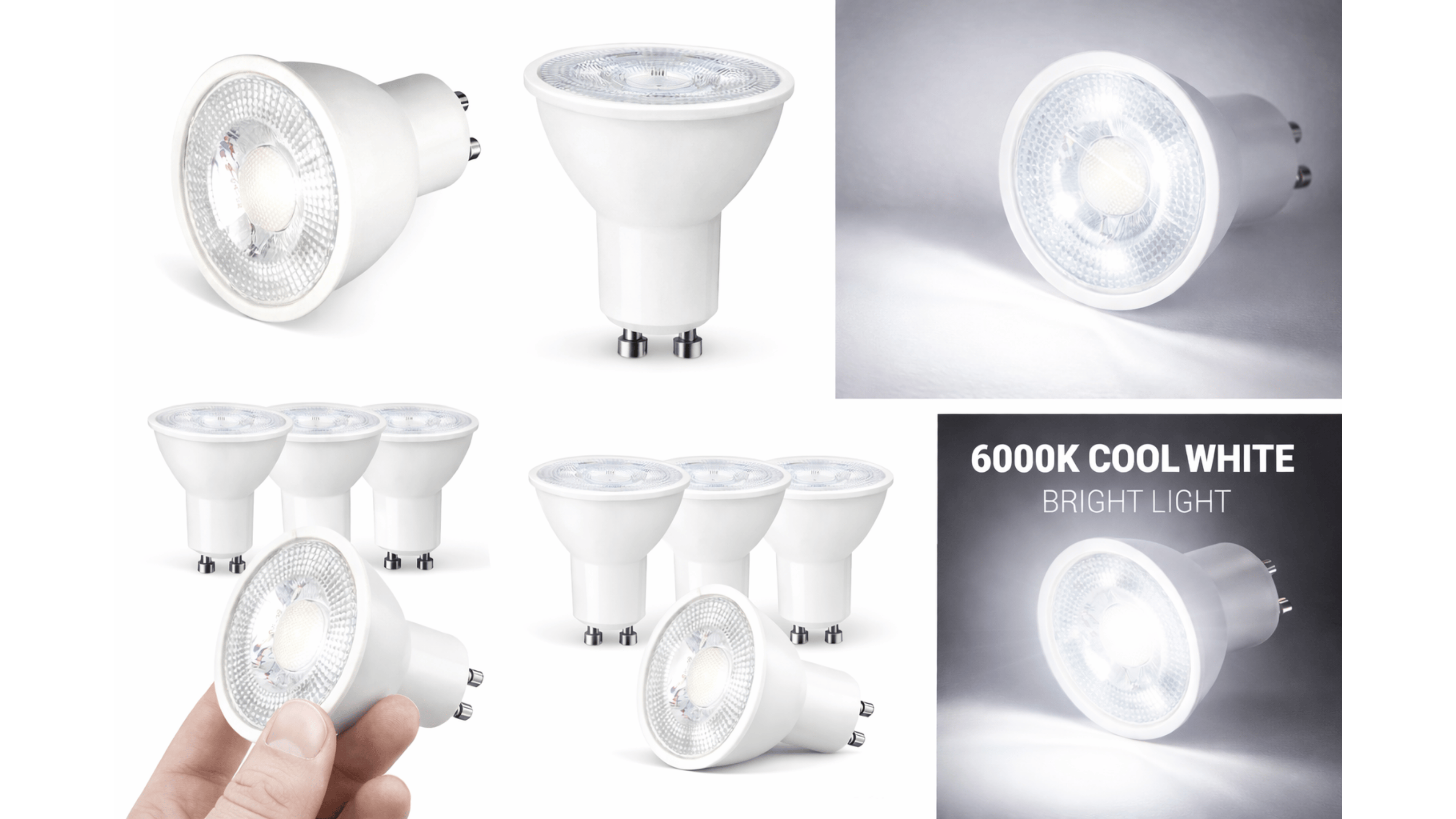 CM GU10 7W LED Spot Ampul 6000K Beyaz Işık – Enerji Tasarruflu Yüksek Parlaklık GU10 Spot Lamba