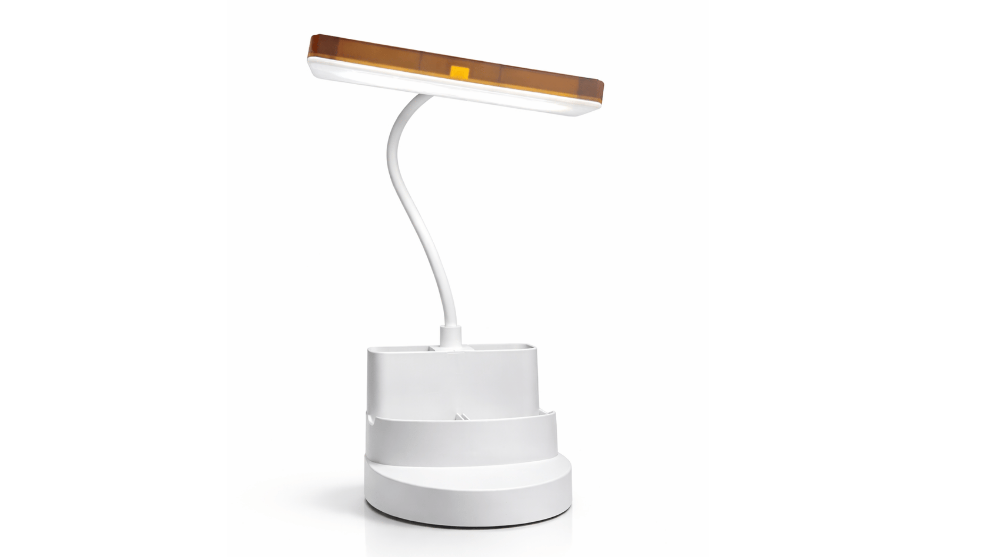CM Şarjlı LED Masa Lambası 3 Renk Işık (3200K / 4000K / 6500K) Standlı Kalemlikli Esnek Gövdeli Masaüstü Çalışma Lambası USB Şarjlı Taşınabilir LED Aydınlatma