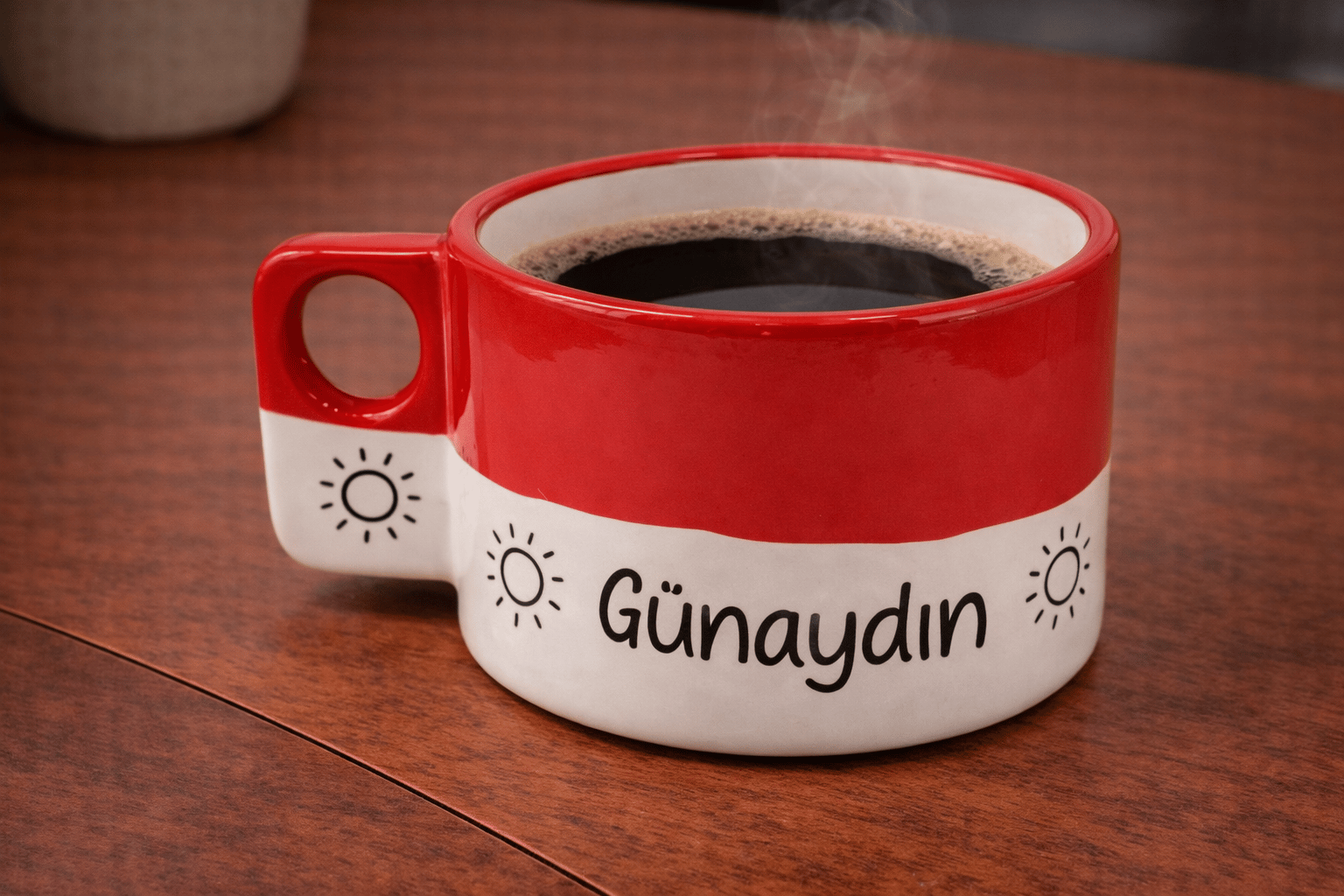 Kırmızı GÜNAYDIN kupa