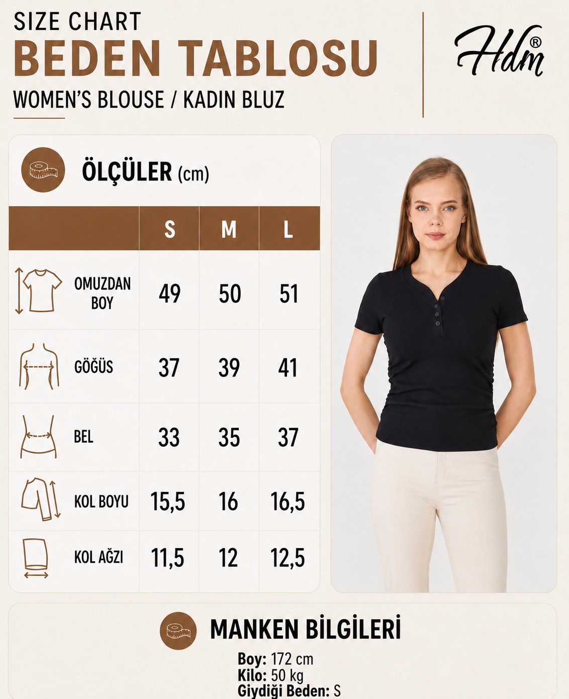 Hdm Kadın Sarı Yanı Büzgülü Önü Düğmeli Fitilli V Yaka Bluz - H6039