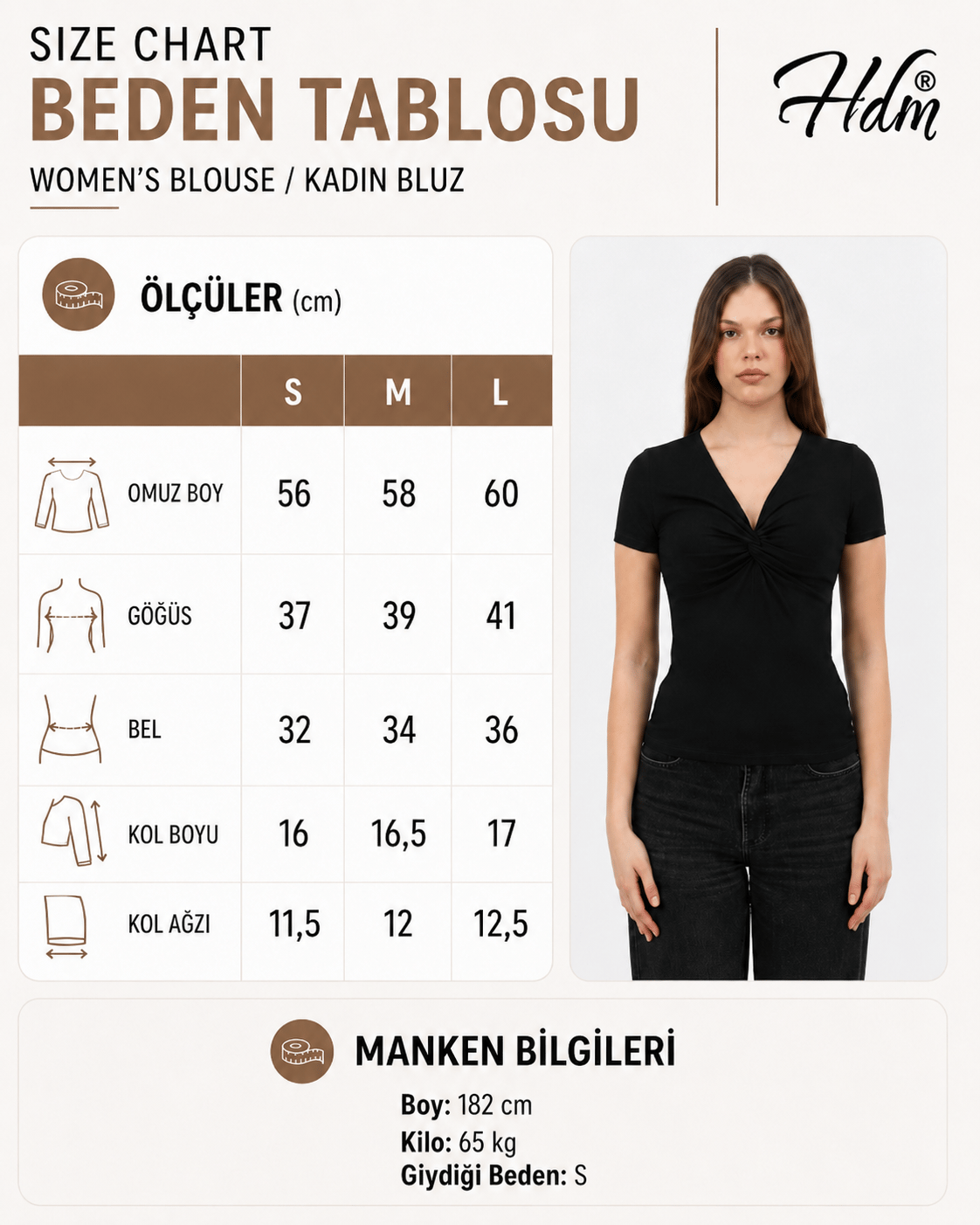 Hdm Kadın Siyah Büzgü Detaylı Fitilli Normal Kalıp Günlük Bluz - H6040