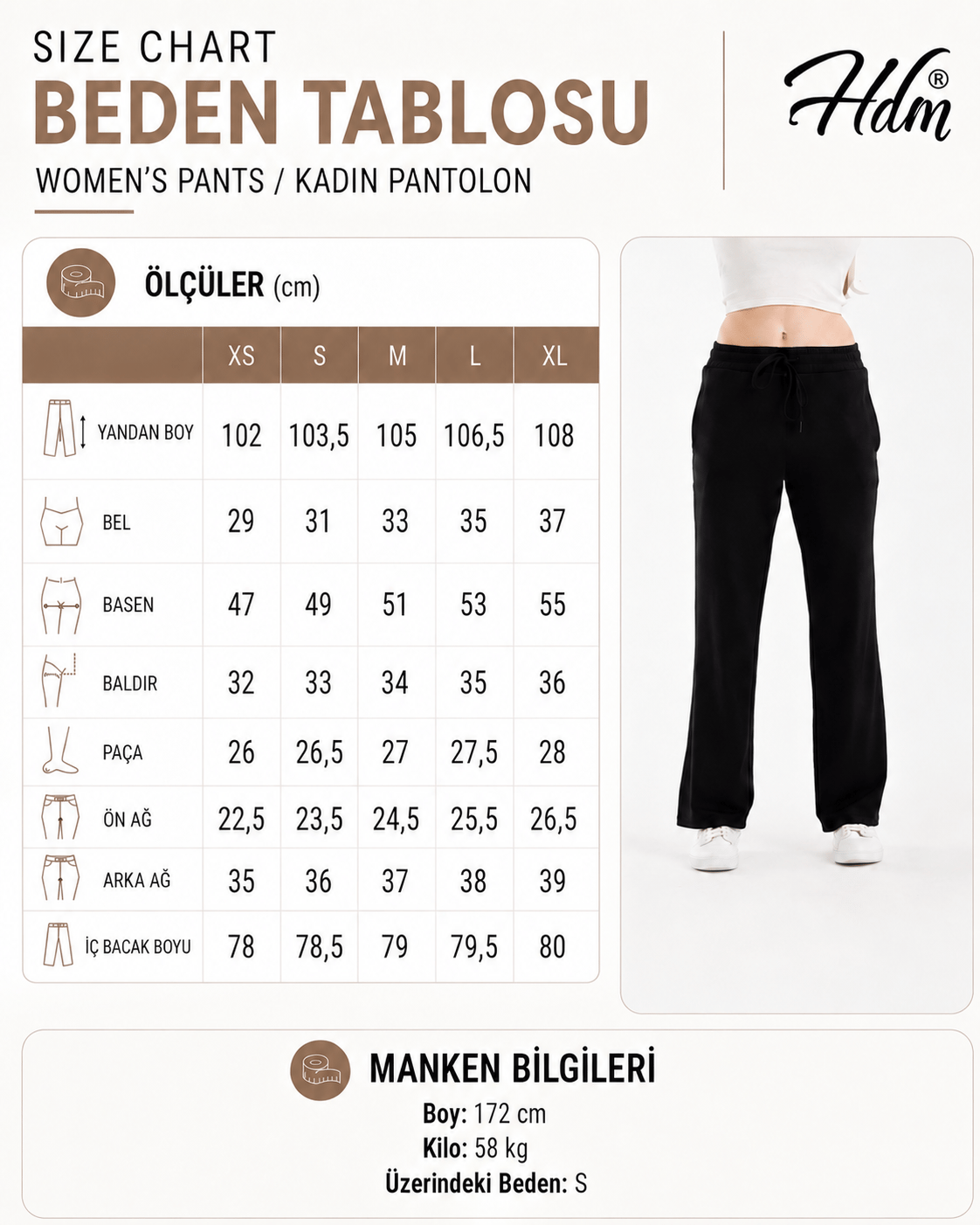 Hdm Kadın Siyah Yüksek Bel Bol Paça Lastikli Bağcıklı Rahat Kalıp Günlük Palazzo Pantolon - H5990