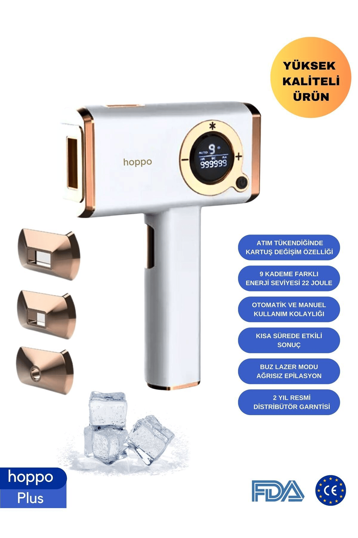 Ipl Buz Lazer Epilasyon Cihazı Plus 999.999 Flas Atım