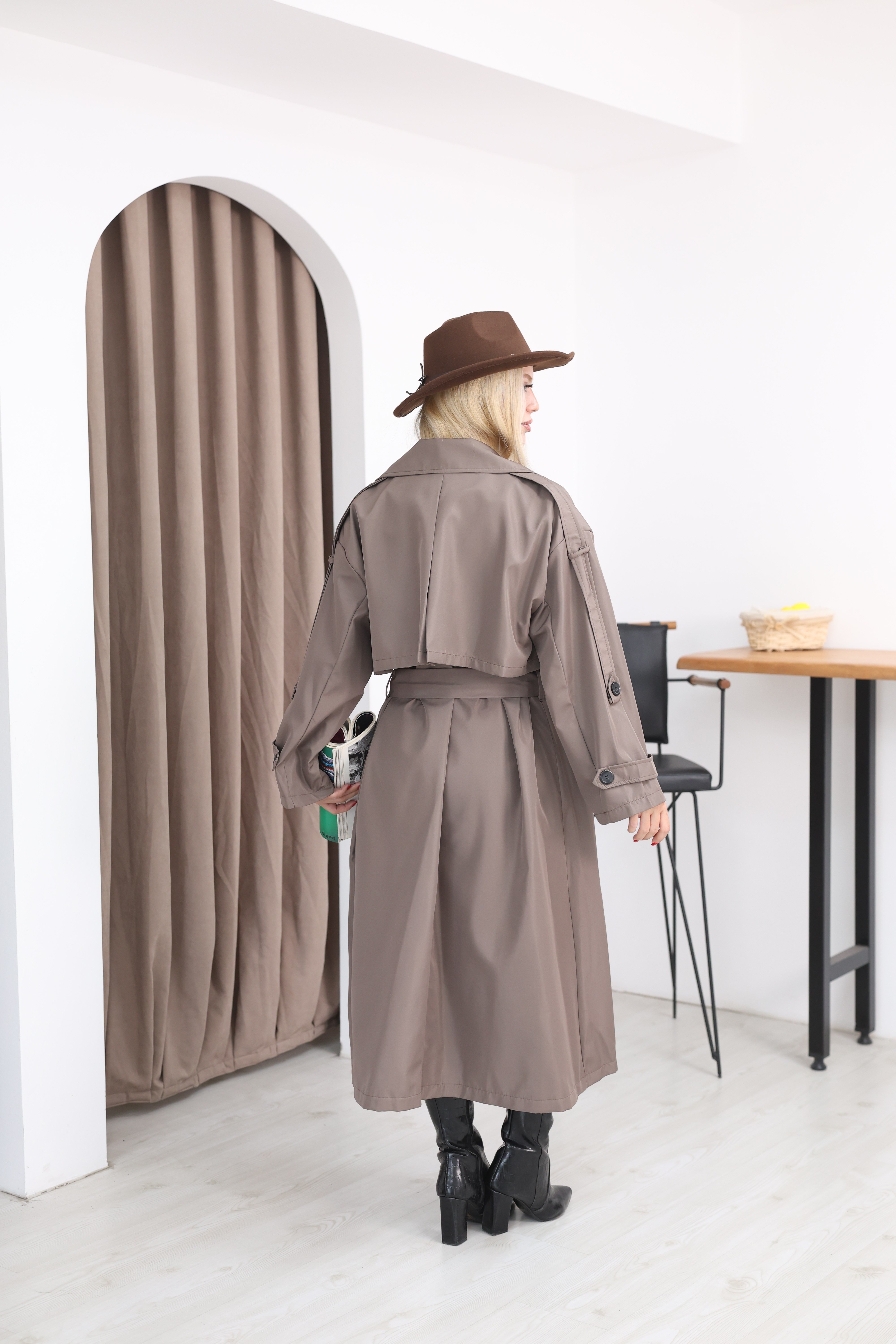 Oversize Trenchcoat Açık Kahve