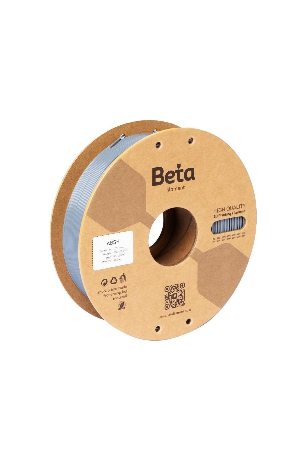 Beta ABS+ Filament Grey 1.75mm 800 Gr