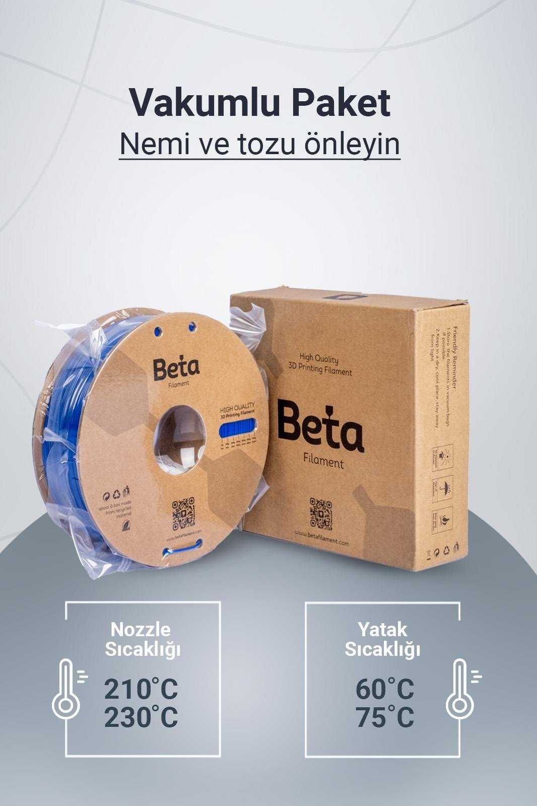 Beta PLA+ Deep Blue Filament 1.75mm 1kg