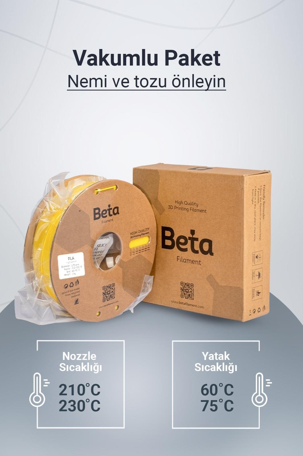 Beta PLA+ Filament Cyber Yellow 1.75mm 1kg