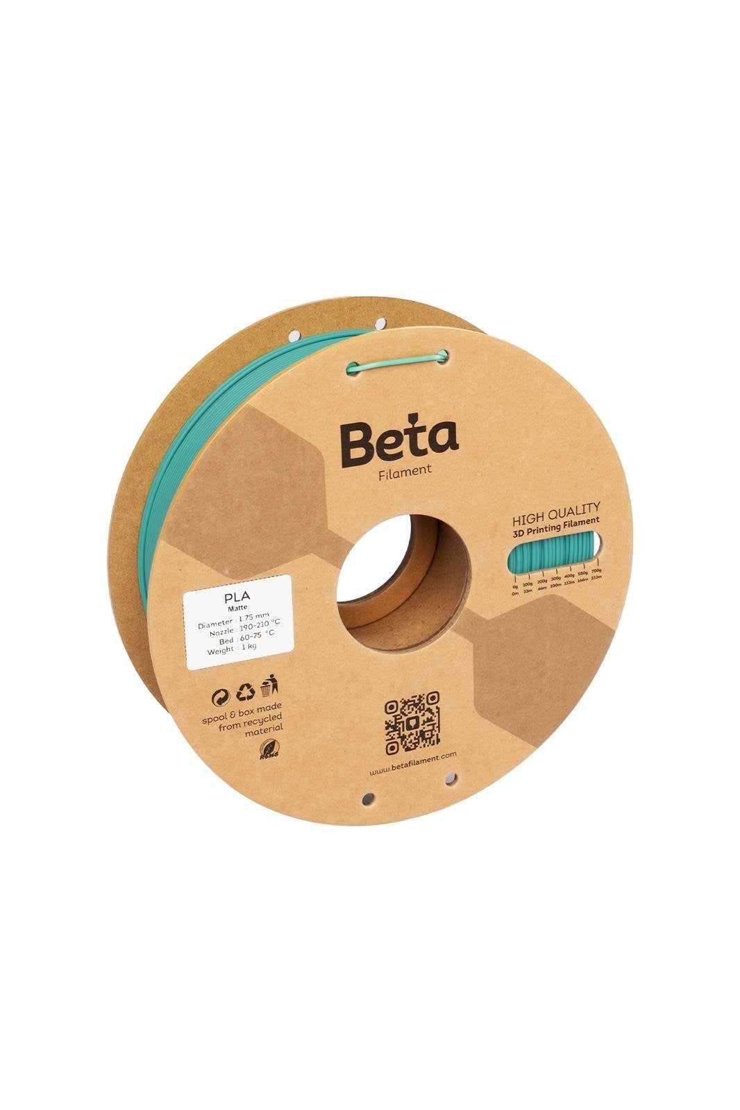 Beta PLA-Matte Pine Green Filament 1.75mm 1kg
