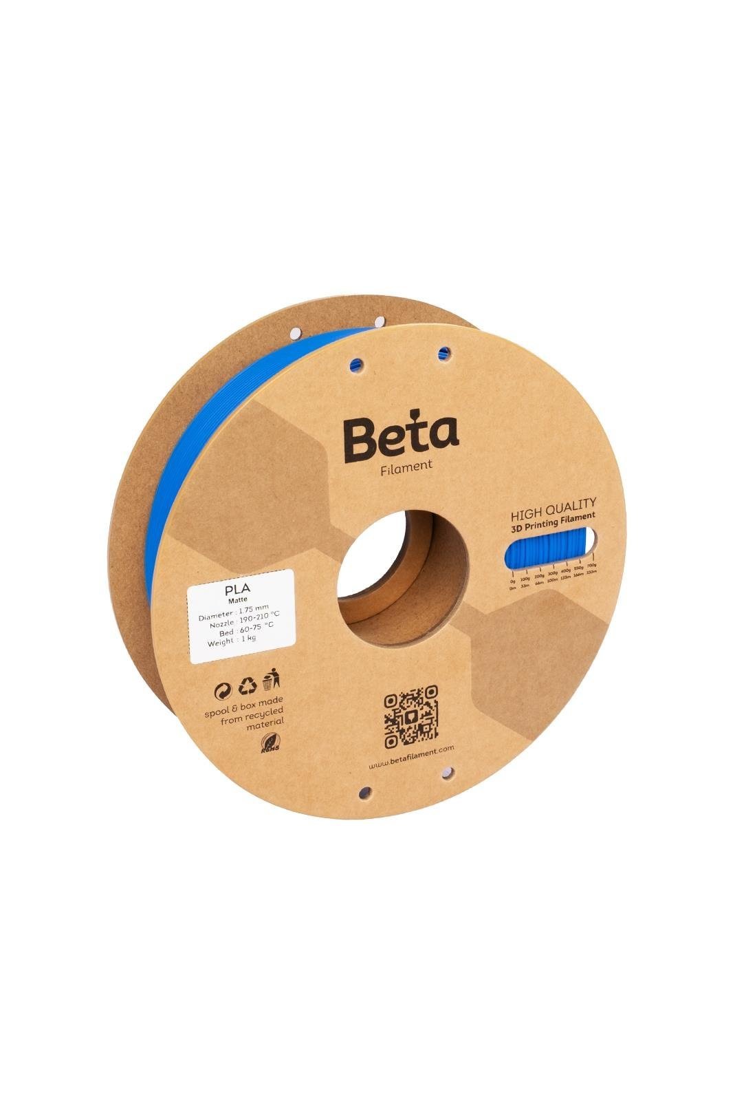 Beta PLA-Matte Sapphire Blue Filament 1.75mm 1kg