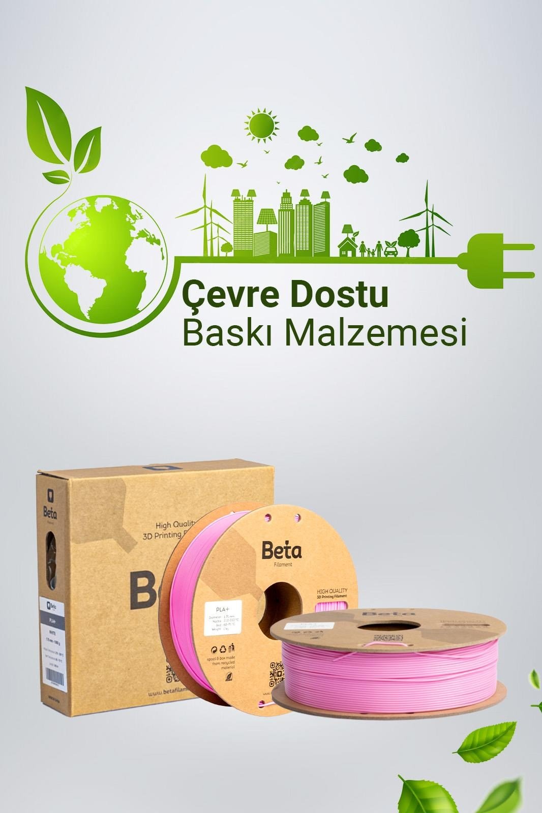 Beta PLA+ Rose Pink Filament 1.75mm 1kg