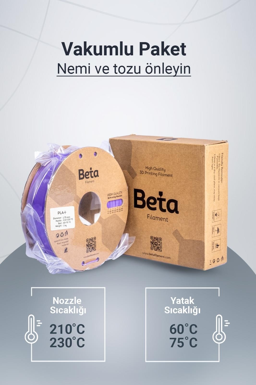 Beta PLA+ Violet Purple Filament 1.75mm 1kg