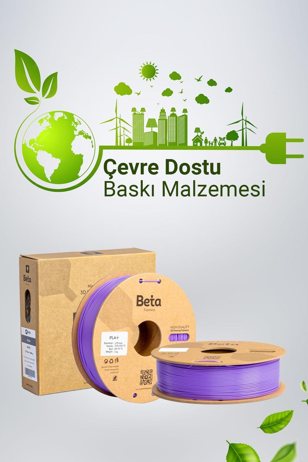 Beta PLA+ Violet Purple Filament 1.75mm 1kg