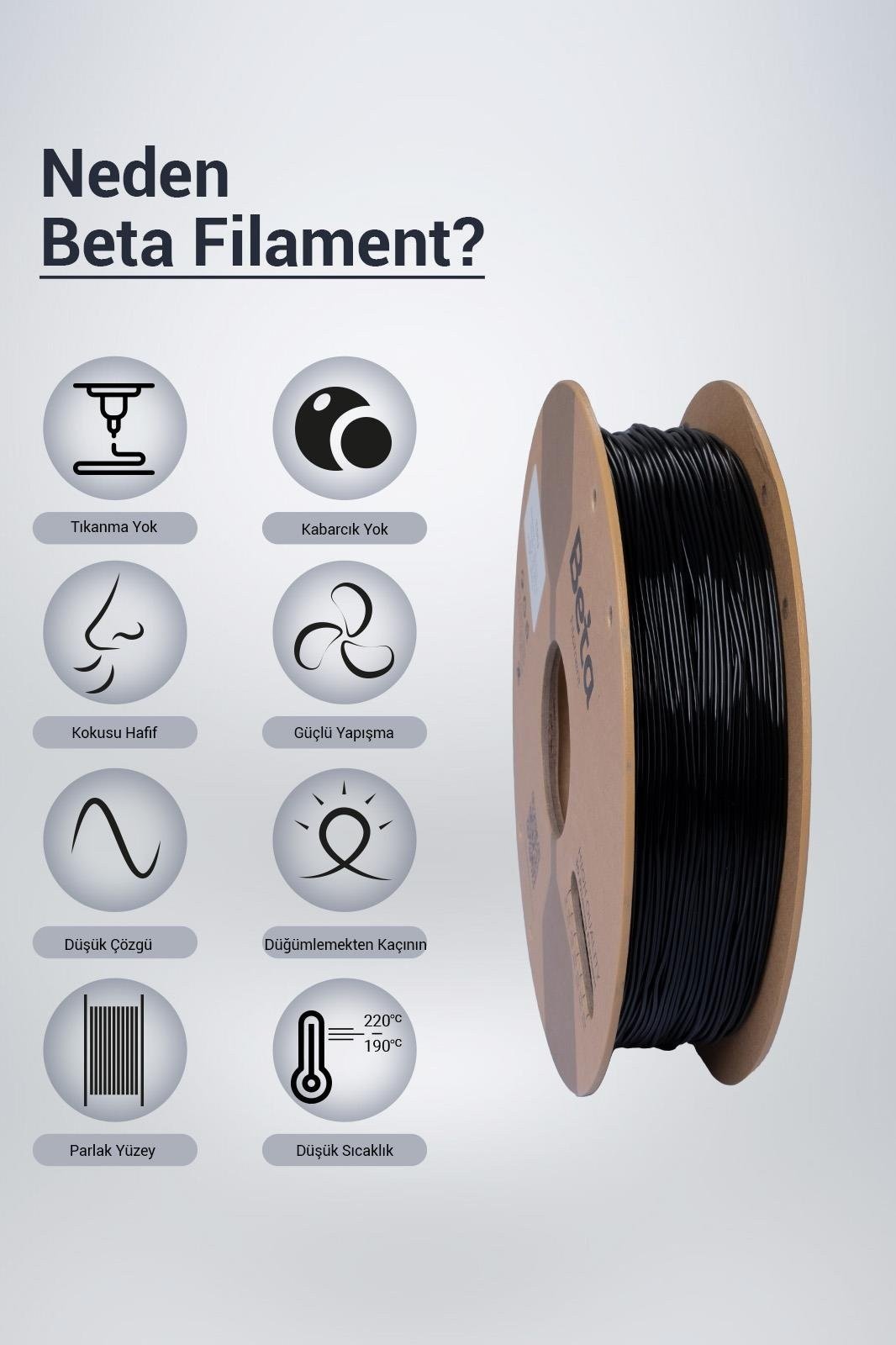 Beta TPU 95A  Black Filament 800 gr