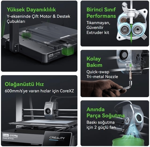 Creality Ender-3 V3 Plus Core XZ 3D Yazıcı