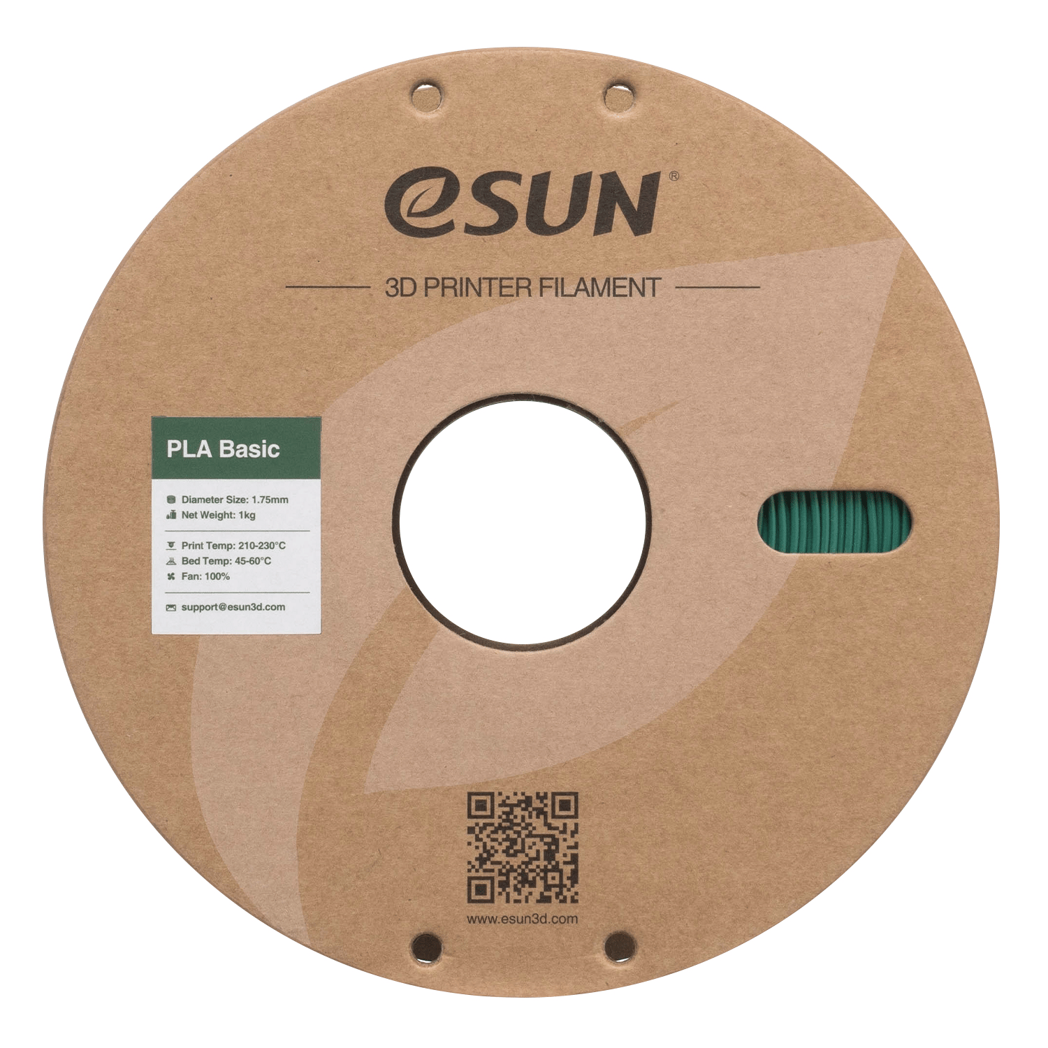 eSun PLA Basic Holly Yeşil Filament 1.75mm 1 Kg