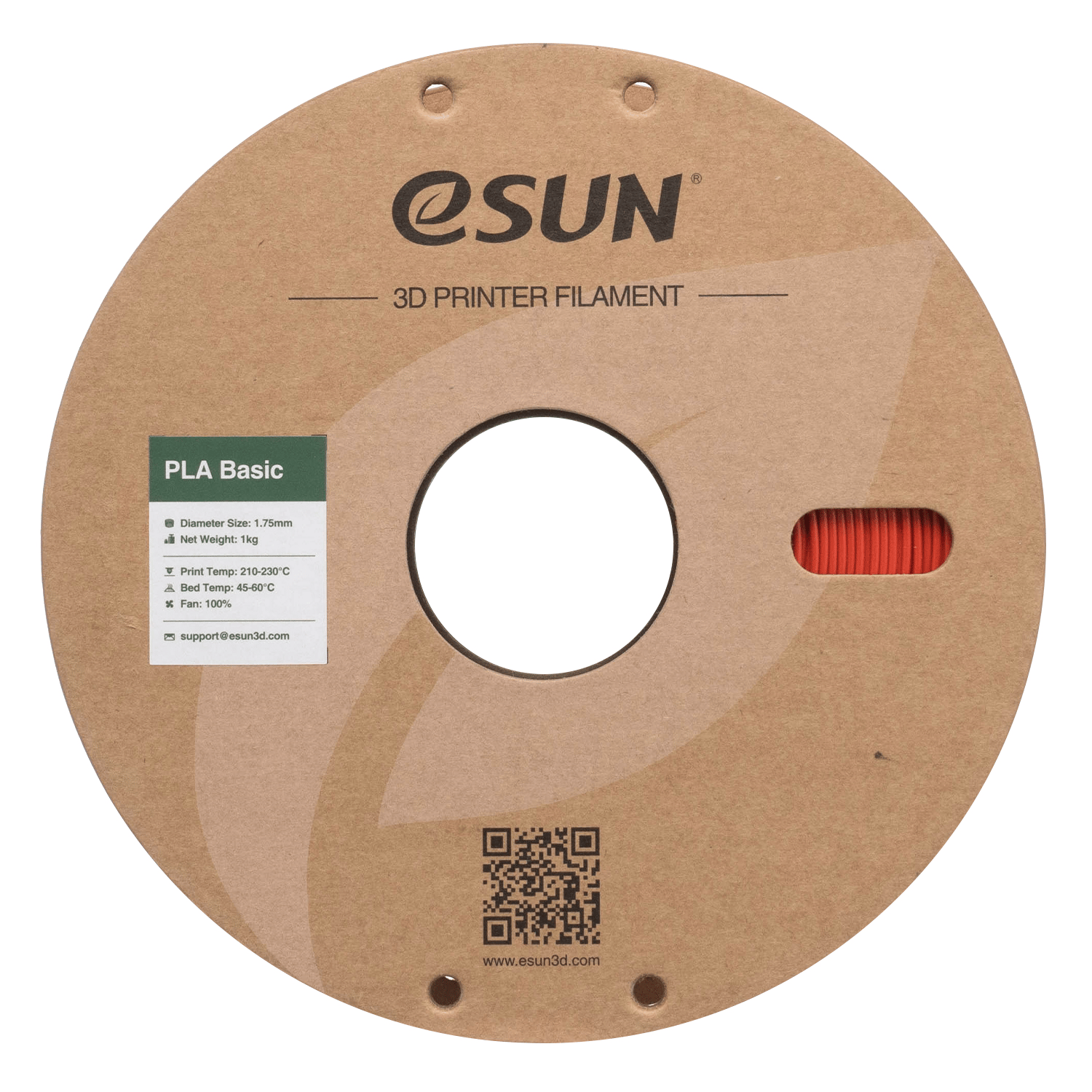 eSun PLA Basic Kırmızı Filament 1.75mm 1 Kg