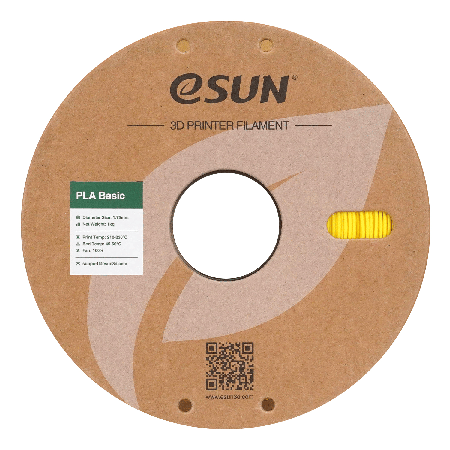 eSun PLA Basic Sarı Filament 1.75mm 1 Kg