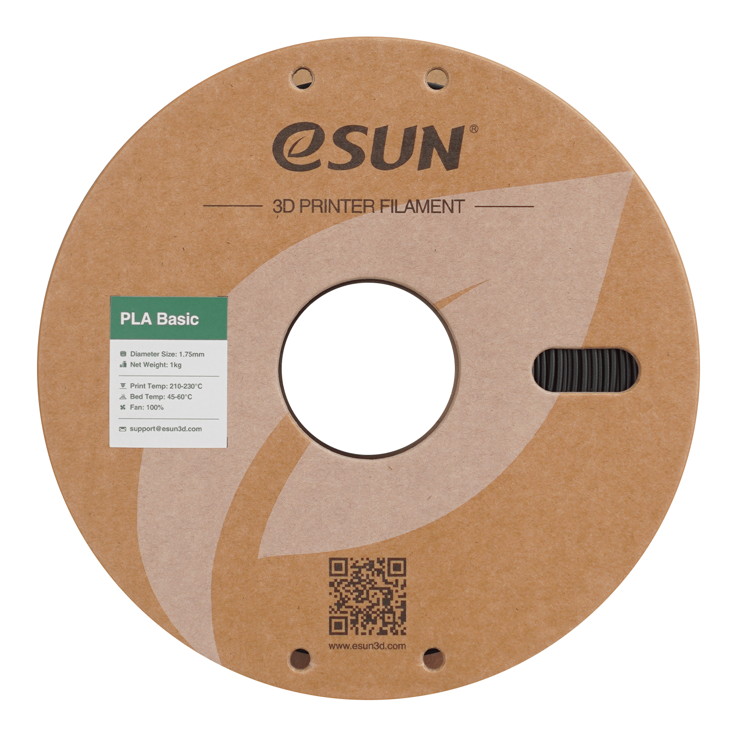 eSun PLA Basic Siyah Filament 1.75mm 1 Kg