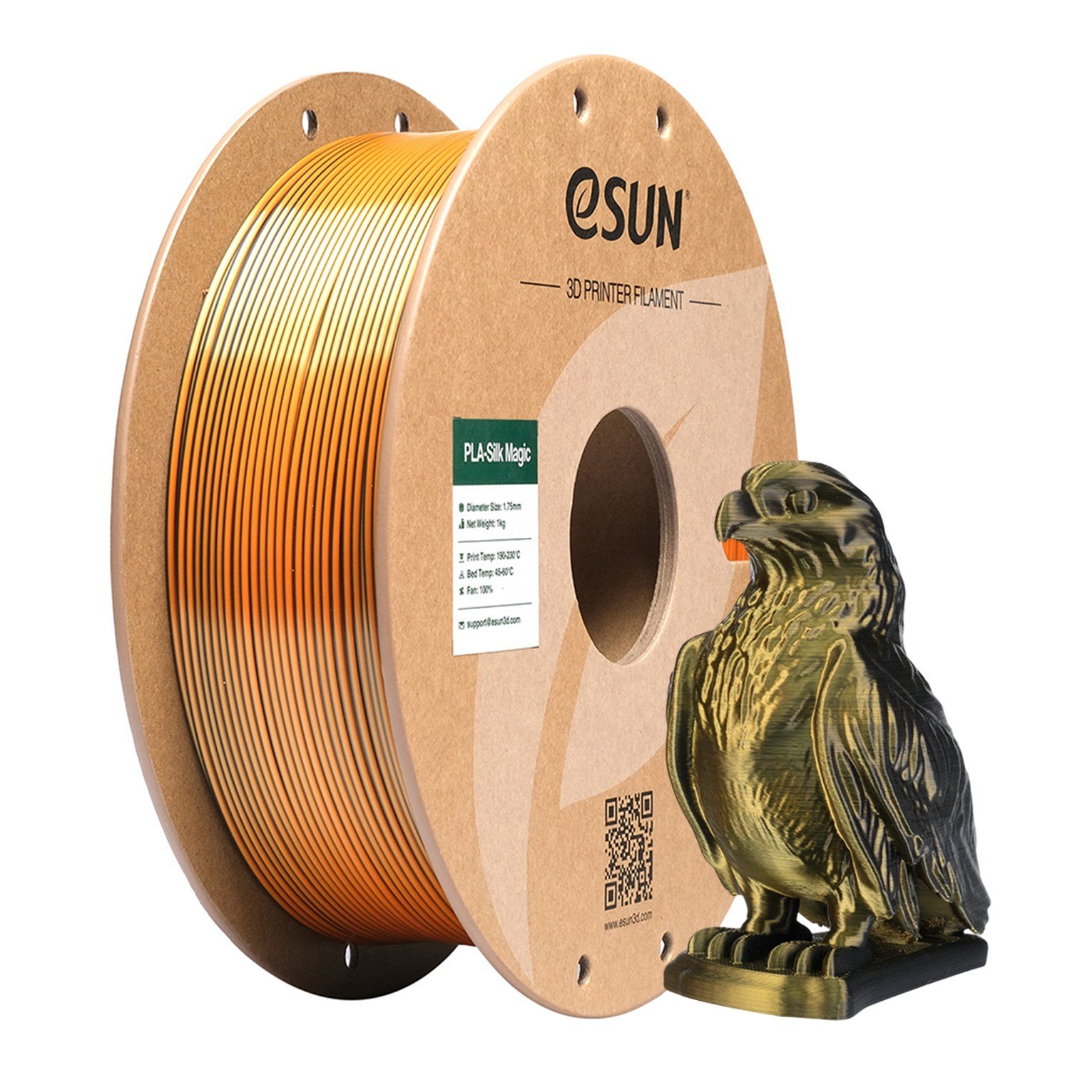 eSun PLA-Silk Magic Siyah Altın 1.75mm 1 Kg