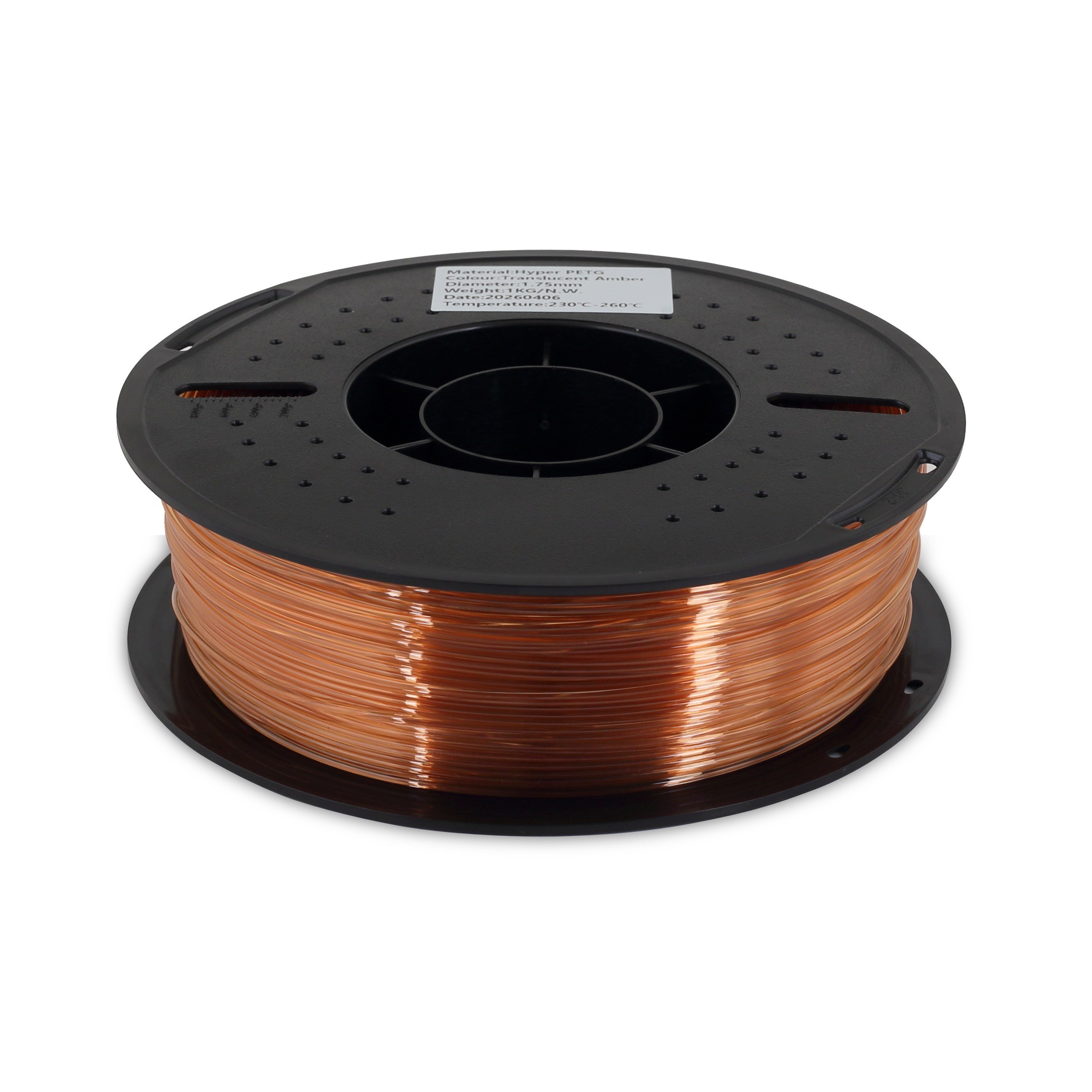 Filamix Hyper PETG Tanslucent Amber Filament 1.75mm 1 Kg