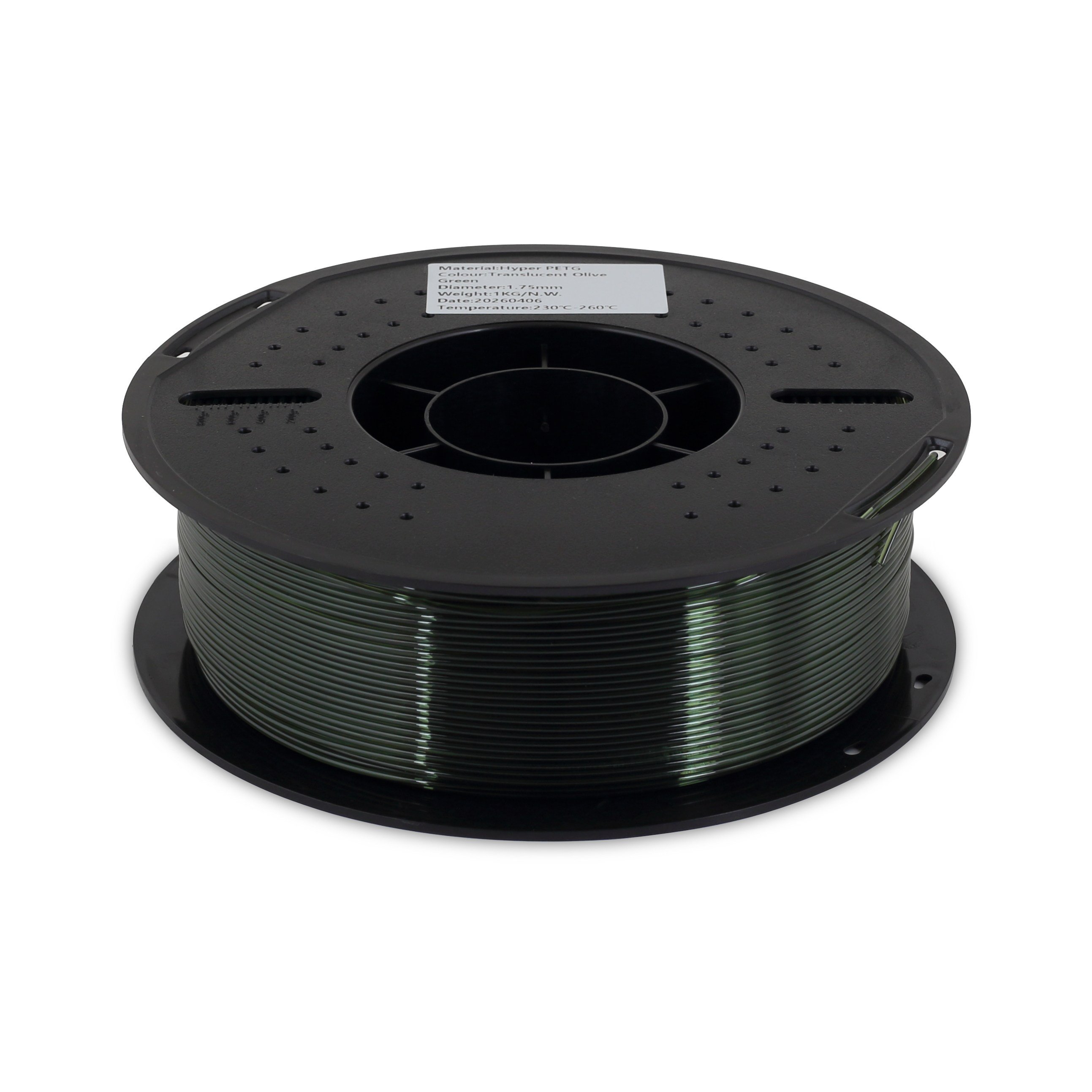 Filamix Hyper PETG Tanslucent Olive Green Filament 1.75mm 1 Kg