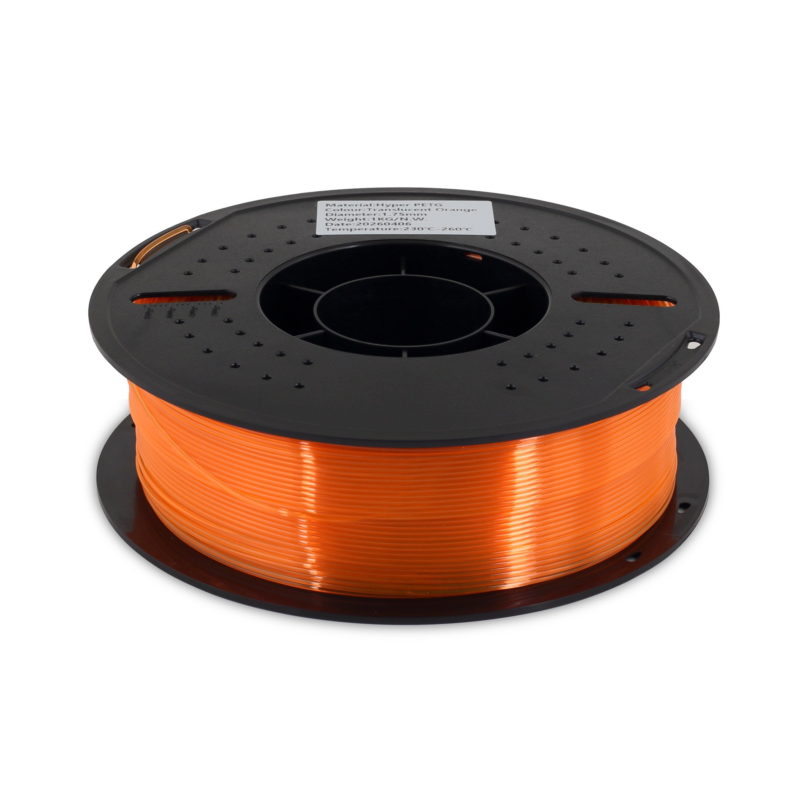 Filamix Hyper PETG Tanslucent Orange Filament 1.75mm 1 Kg