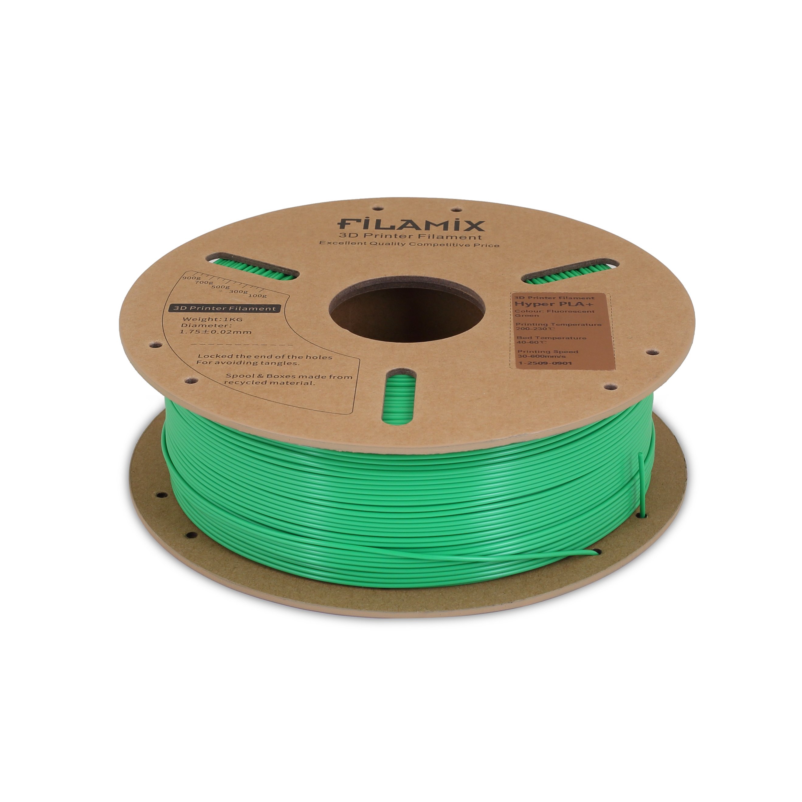 Filamix Hyper Speed PLA+ Floresan yeşili 1.75mm 1 Kg