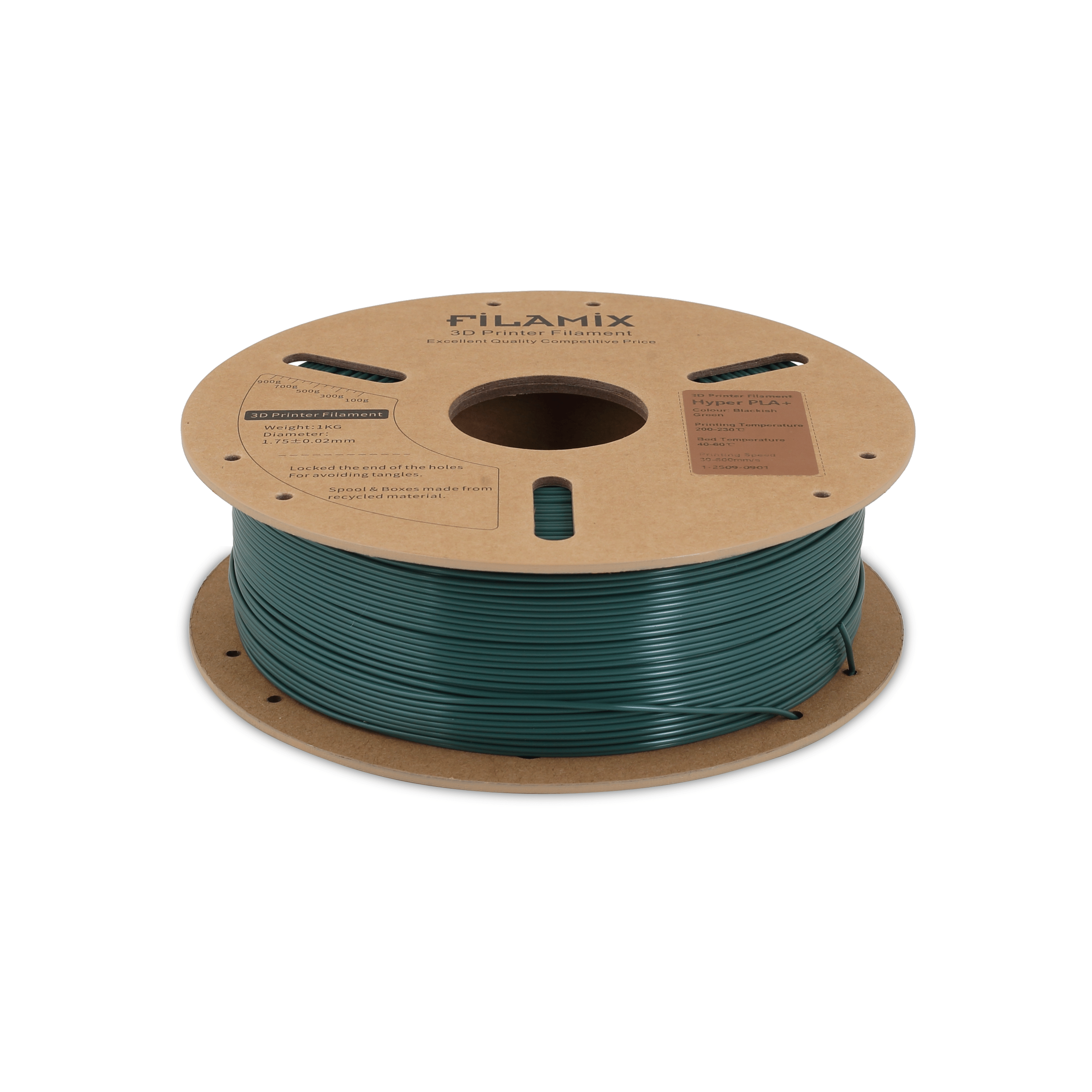 Filamix Hyper Speed PLA+ Siyahımsı Yeşil 1.75mm 1 Kg