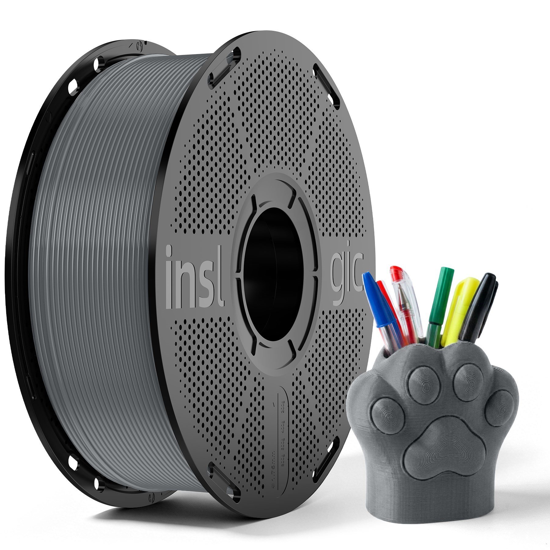 Inslogic PLA Basic Gri Filament 1.75mm 1kg