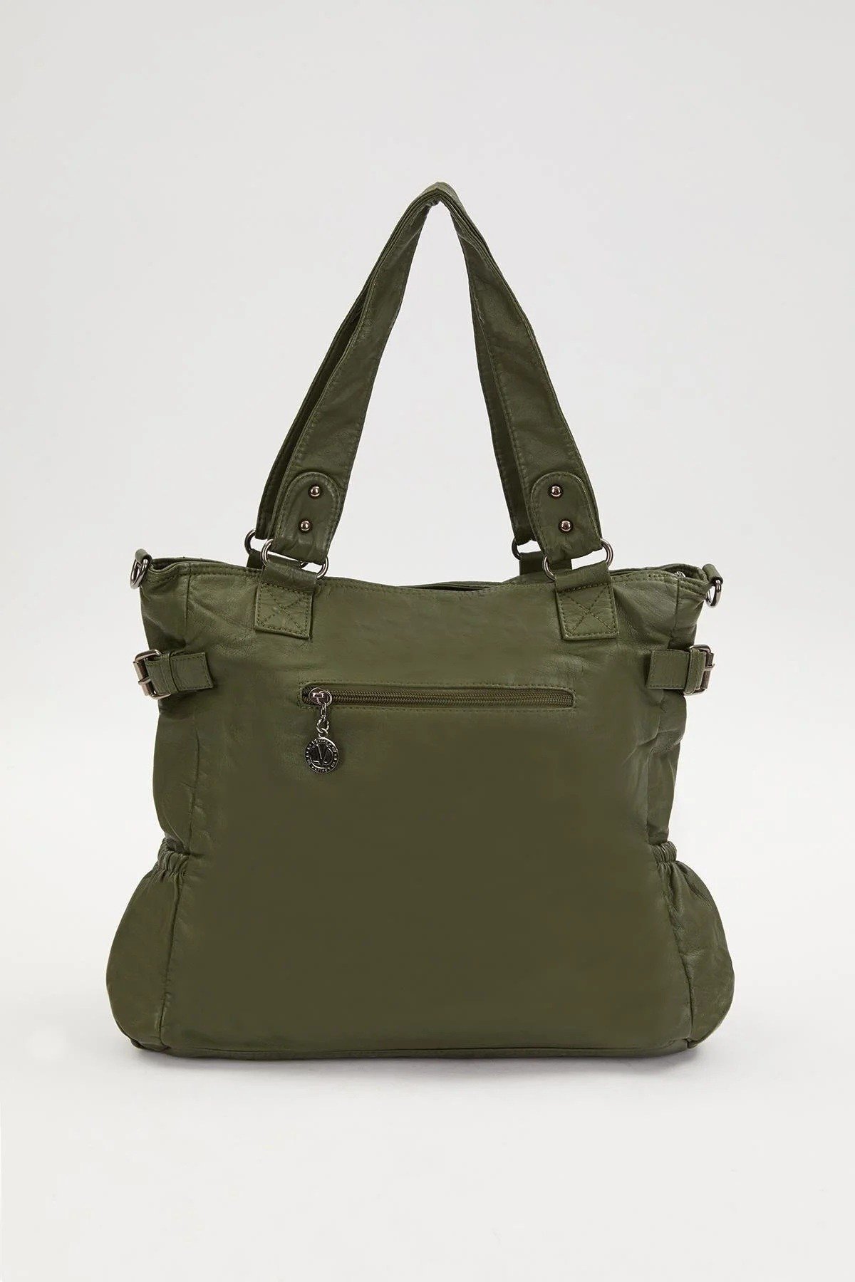 Büyük Boy Günlük Salaş Tasarım Kadın Omuz Çantası LV930269 Haki Yeşil