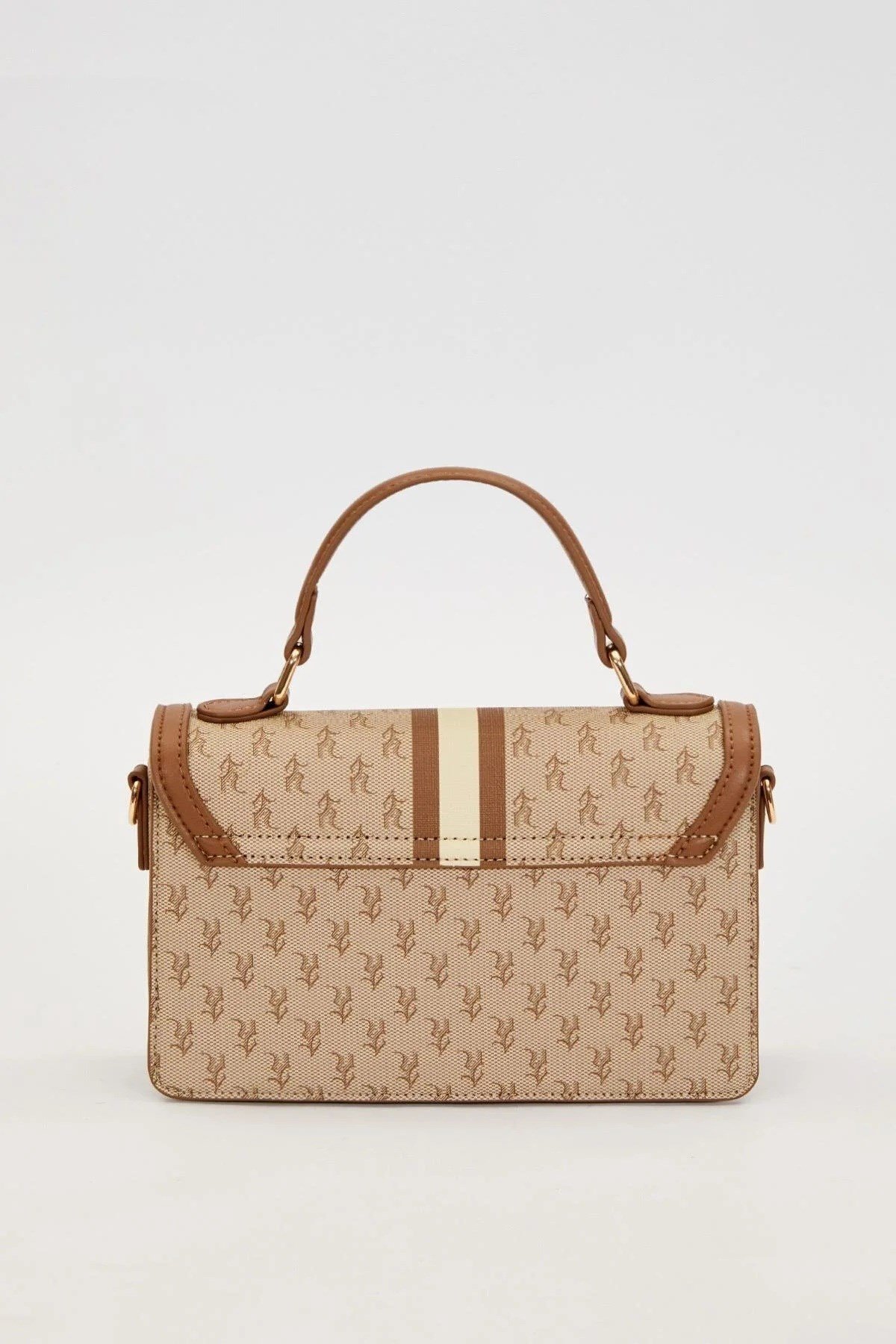 Camel Logolu Monogram Desen El Çantası