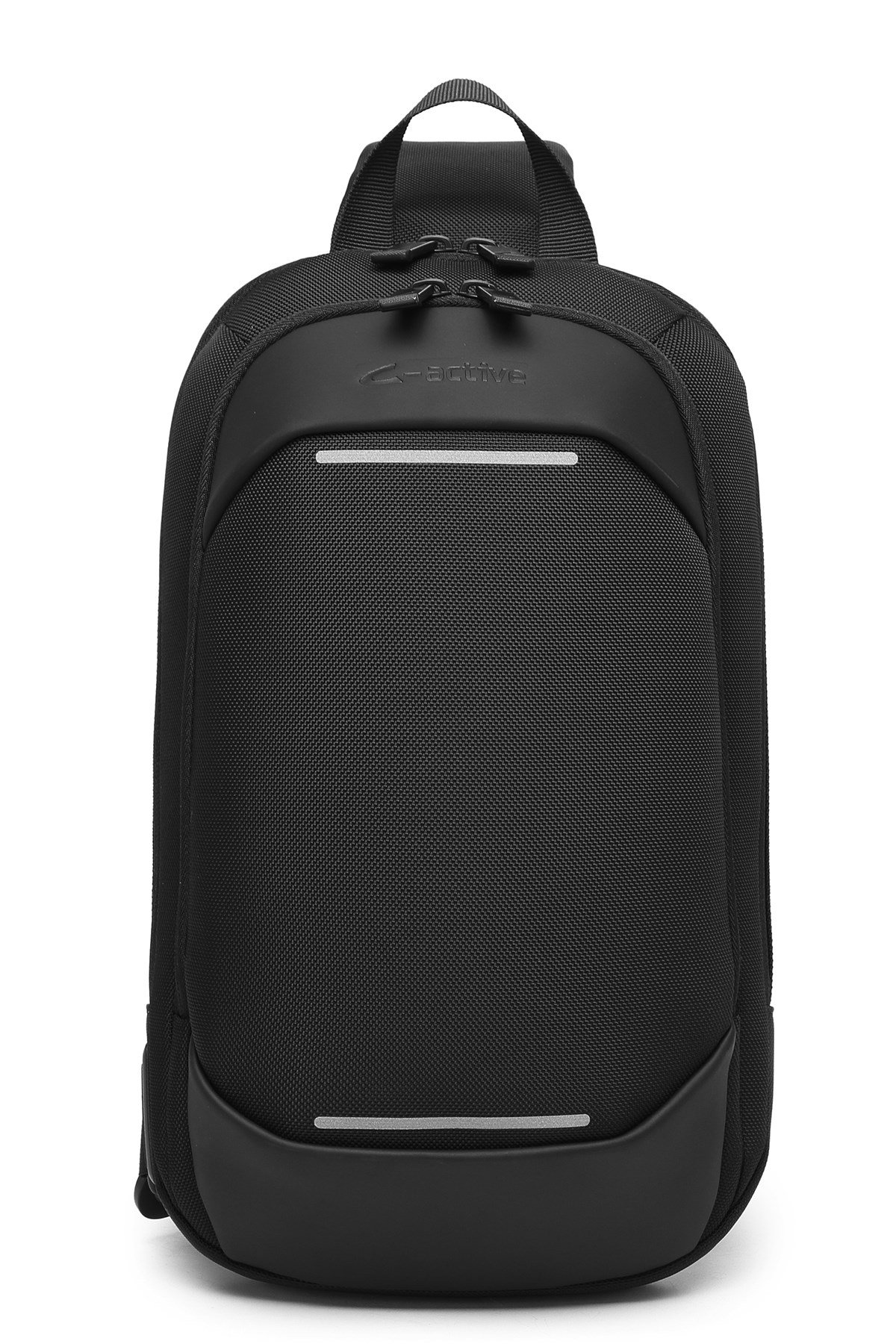 Çok Cepli Su Geçirmez Tek Askılı Body Bag Göğüs Ve Sırt Çantası Ctv8671 Siyah