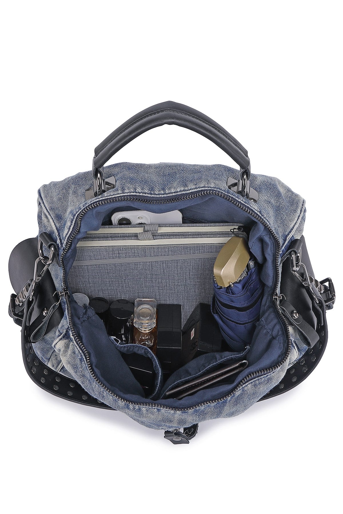 Denim Kot Kumaşı Kadın Sırt Çantası Barcelona 3218